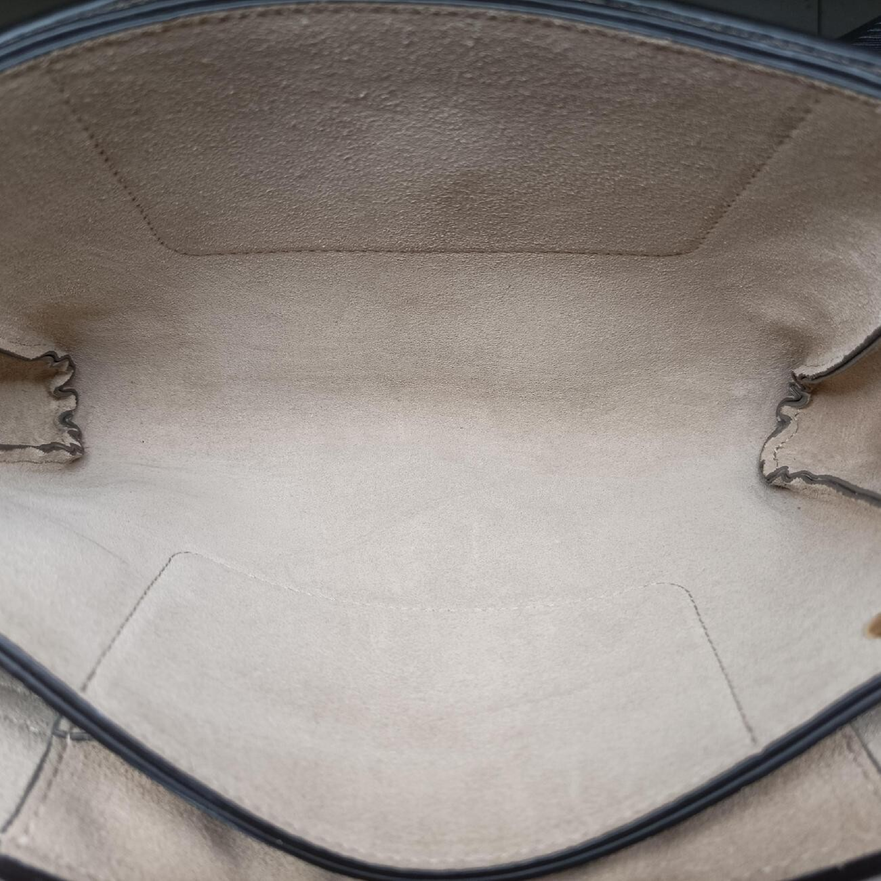 Faye Beige Suede x Leather Shoulder Bag — view 6