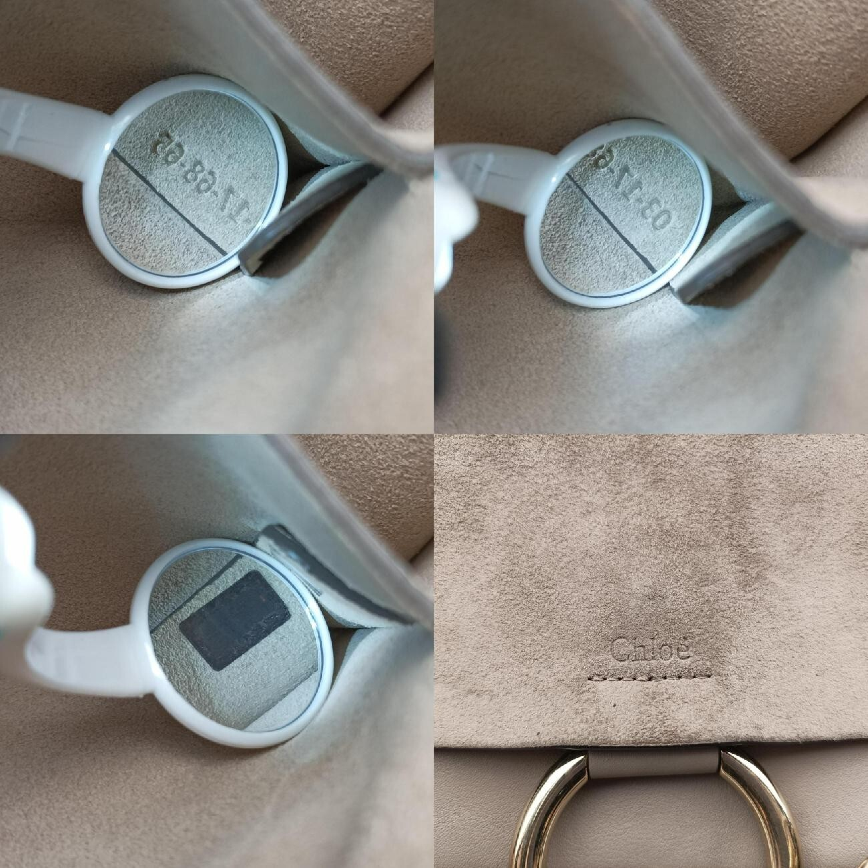 Faye Beige Suede x Leather Shoulder Bag — view 8