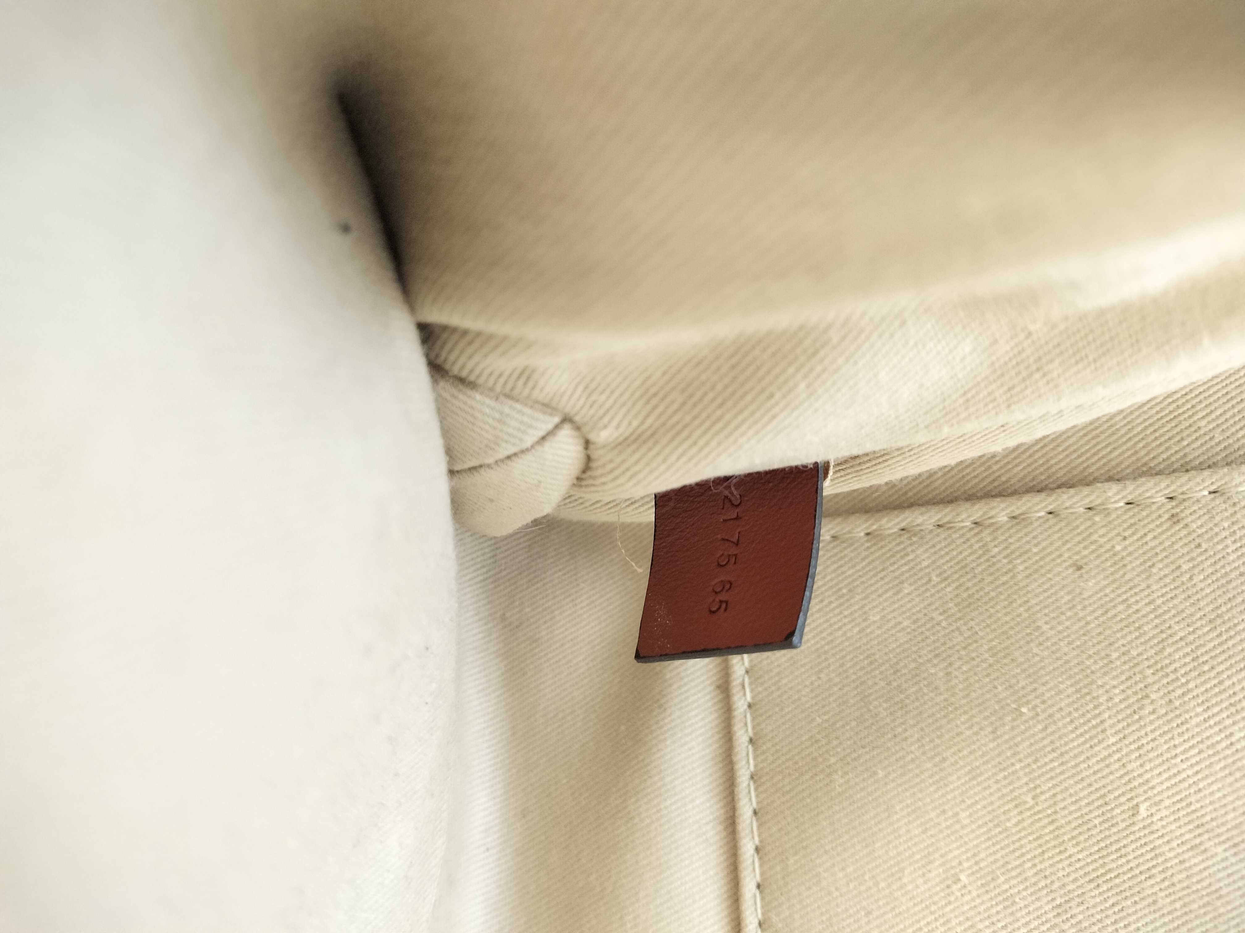 Woody Small Canvas x Leather 2-Way Handbag, Beige x Brown — view 14