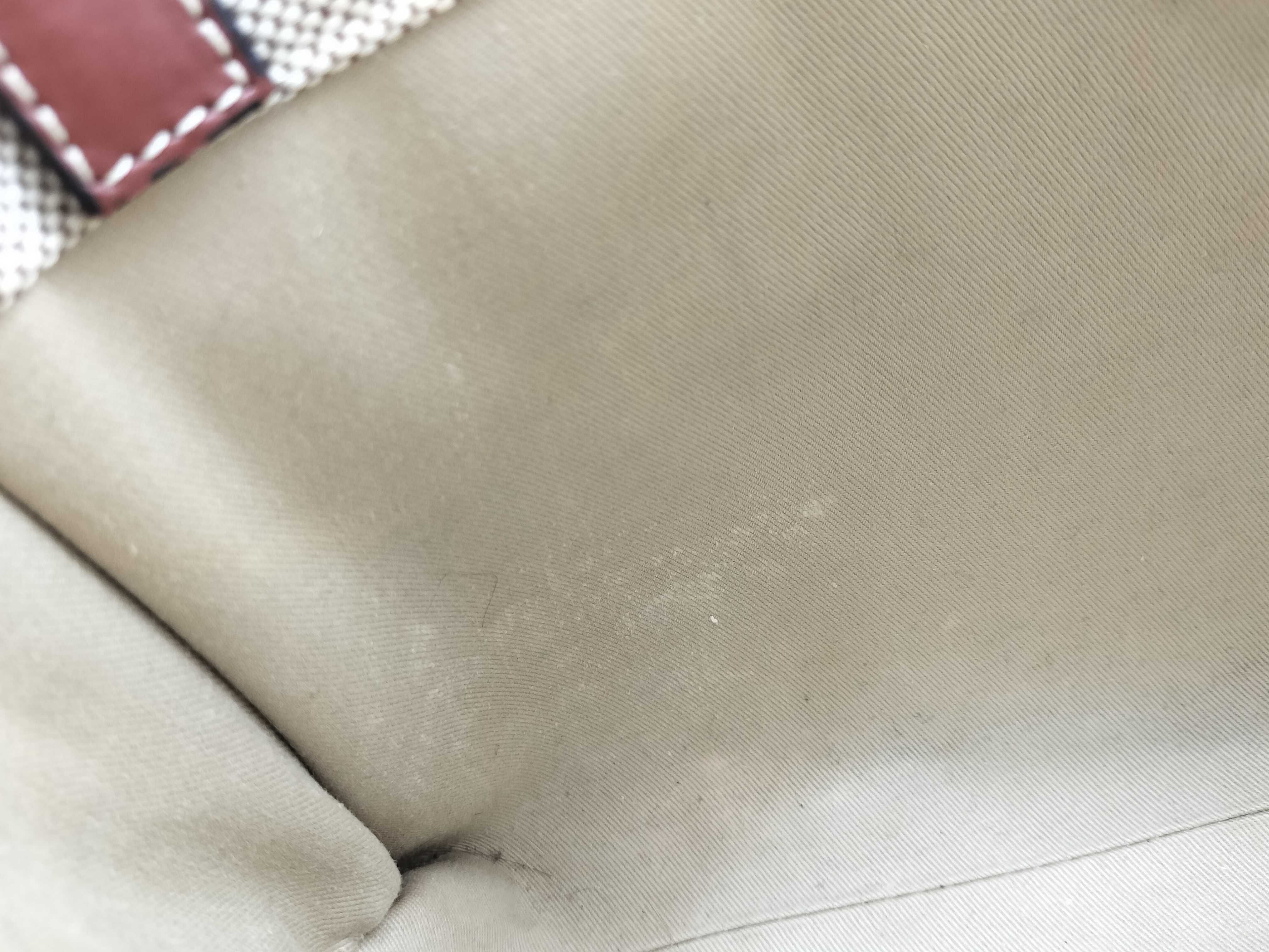 Woody Small Canvas x Leather 2-Way Handbag, Beige x Brown — view 15