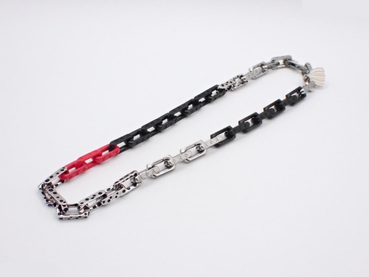 Collier LV Monogram Chain Infinity Dot Necklace — view 4
