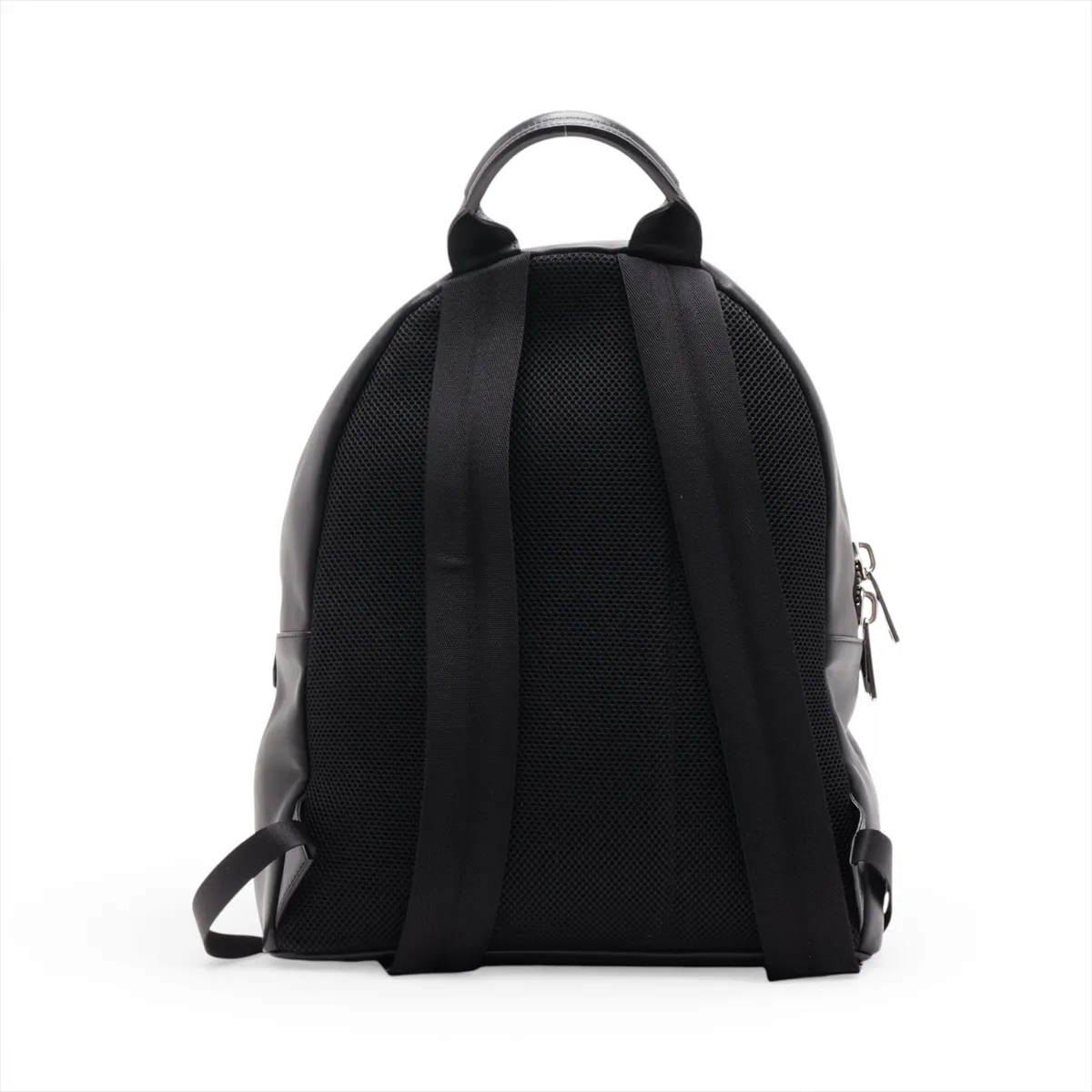 Leather x Rhinestone Backpack/Rucksack, Black 7VZ012 — view 2