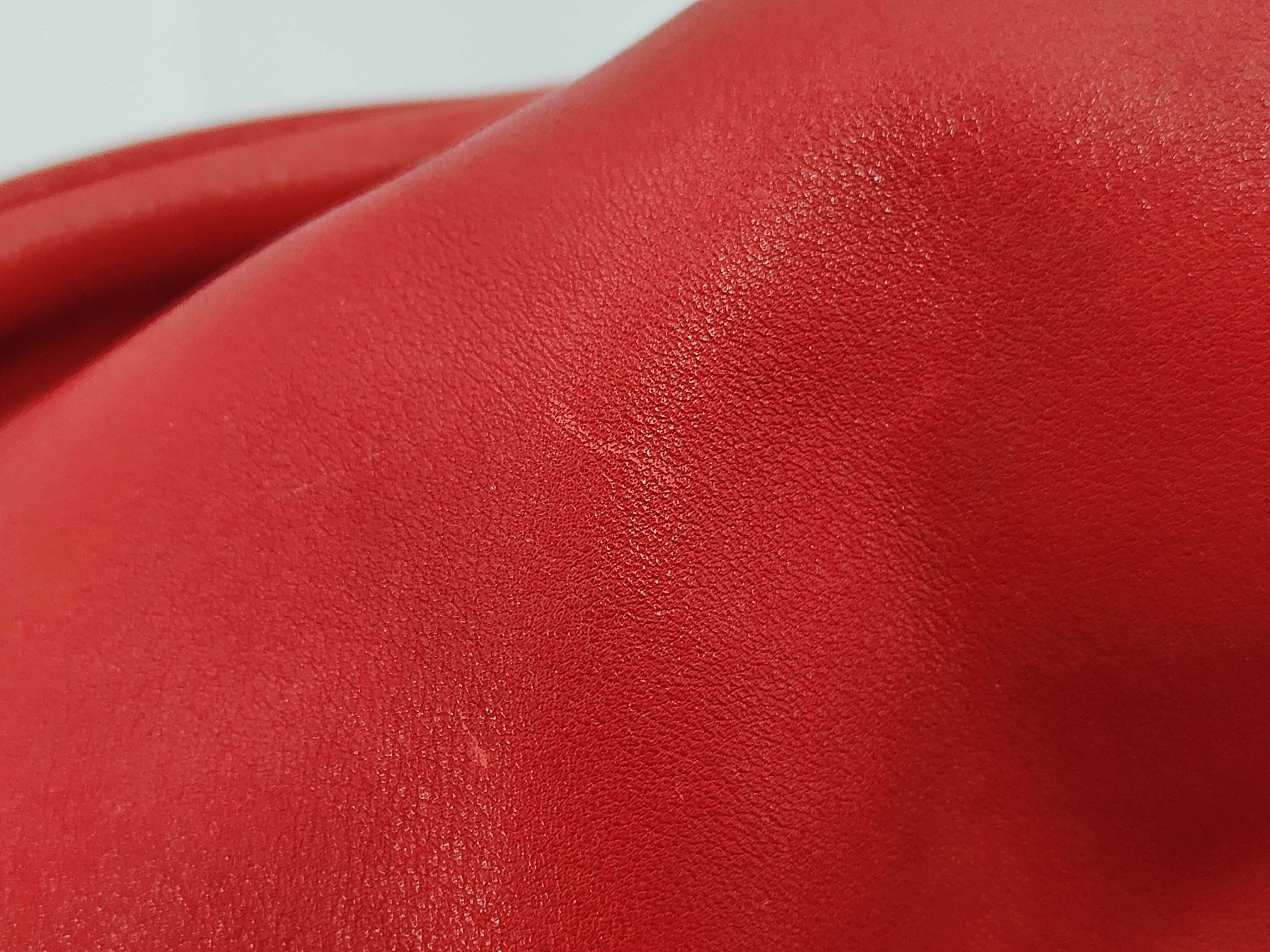 Bamboo 2-way Calf Leather Red Shoulder Bag — view 12