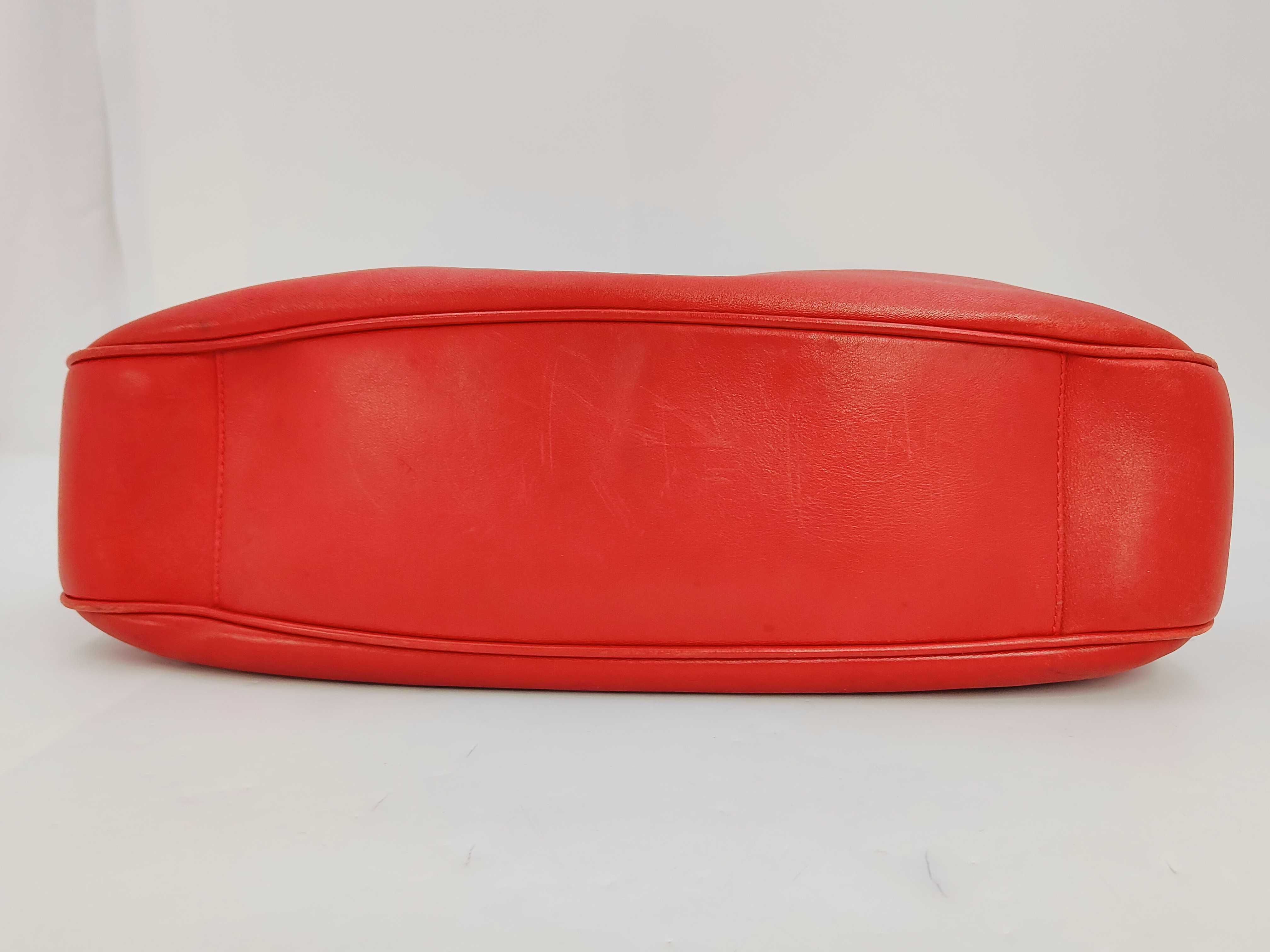 Bamboo 2-way Calf Leather Red Shoulder Bag — view 7
