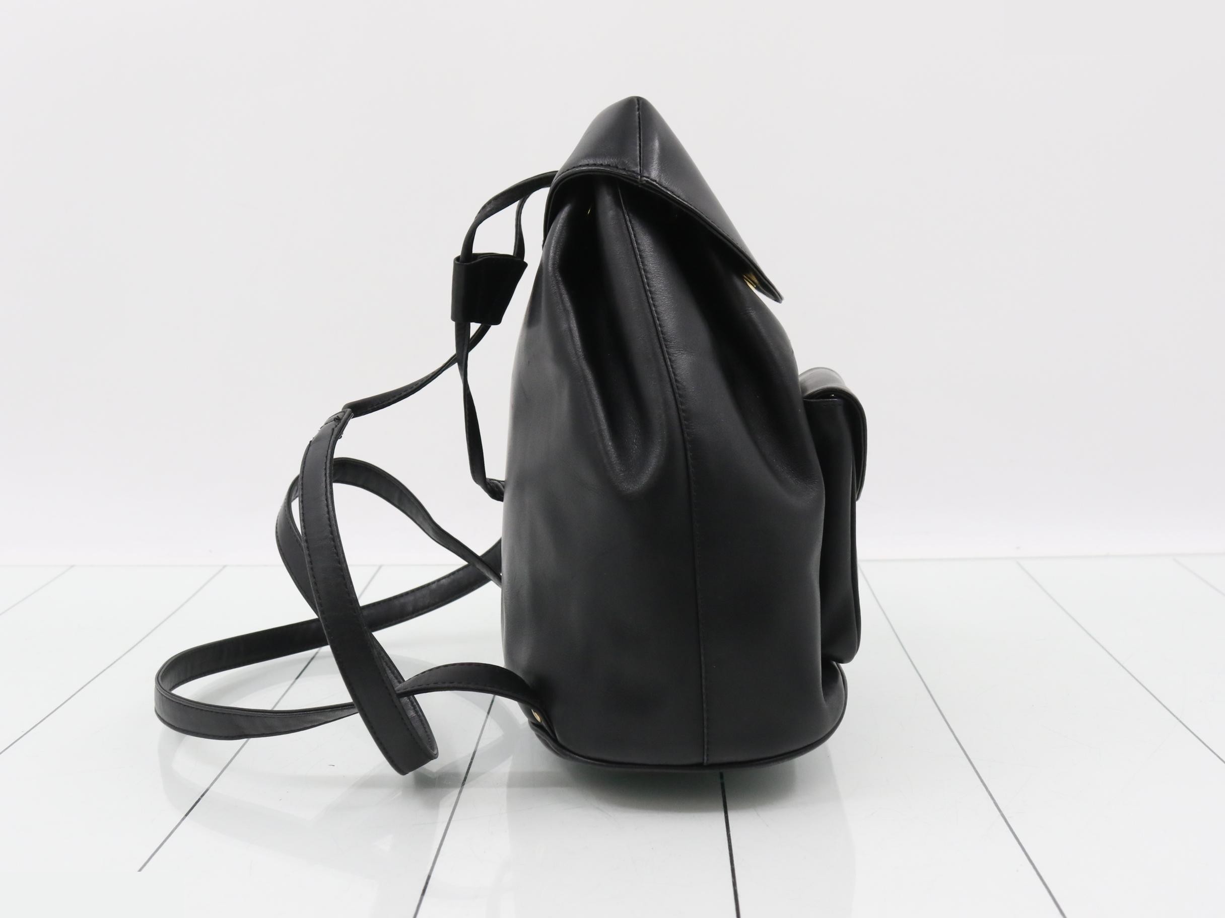 Lady Dior Backpack, Leather, Black — view 4
