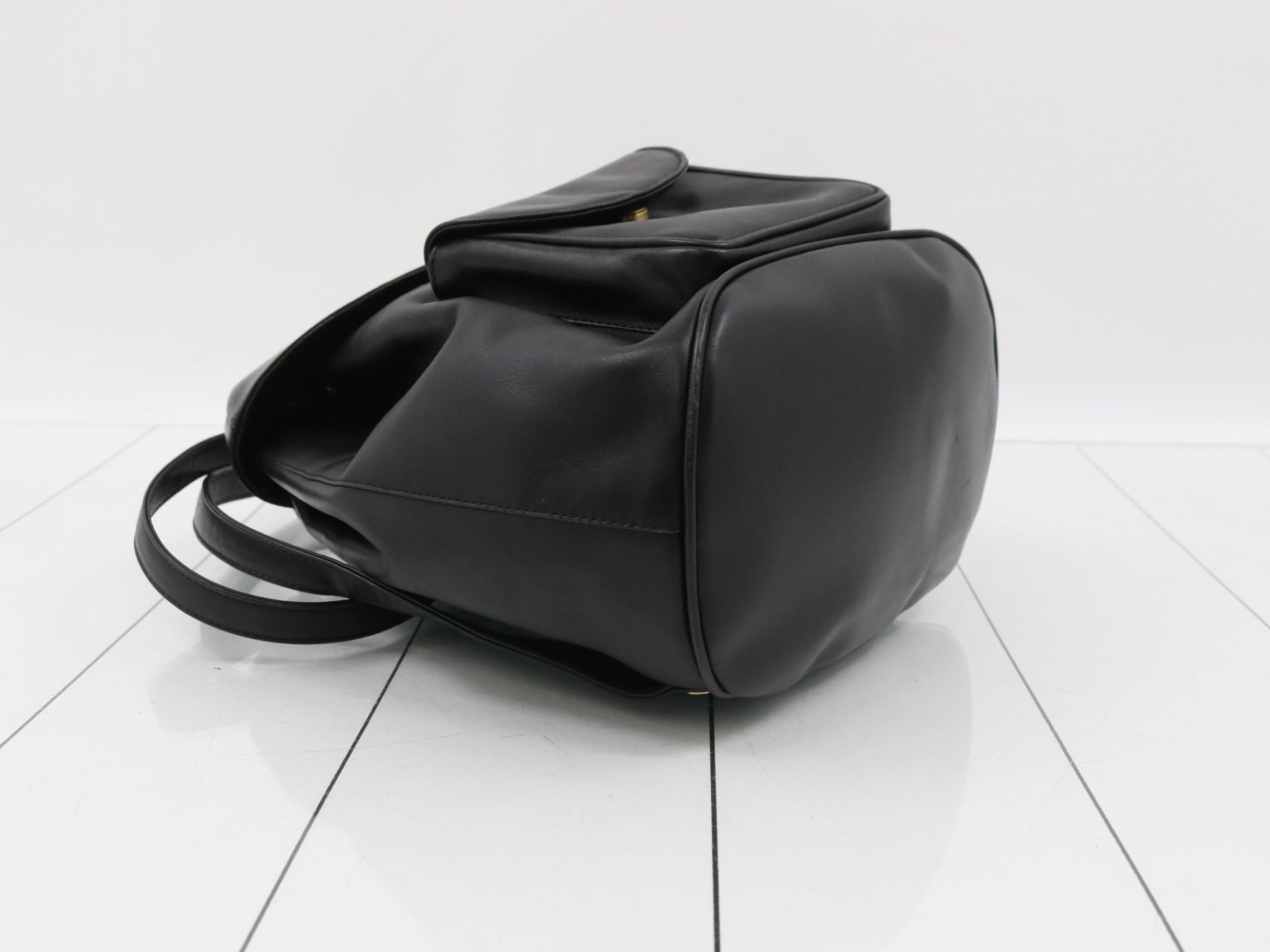 Lady Dior Backpack, Leather, Black — view 5