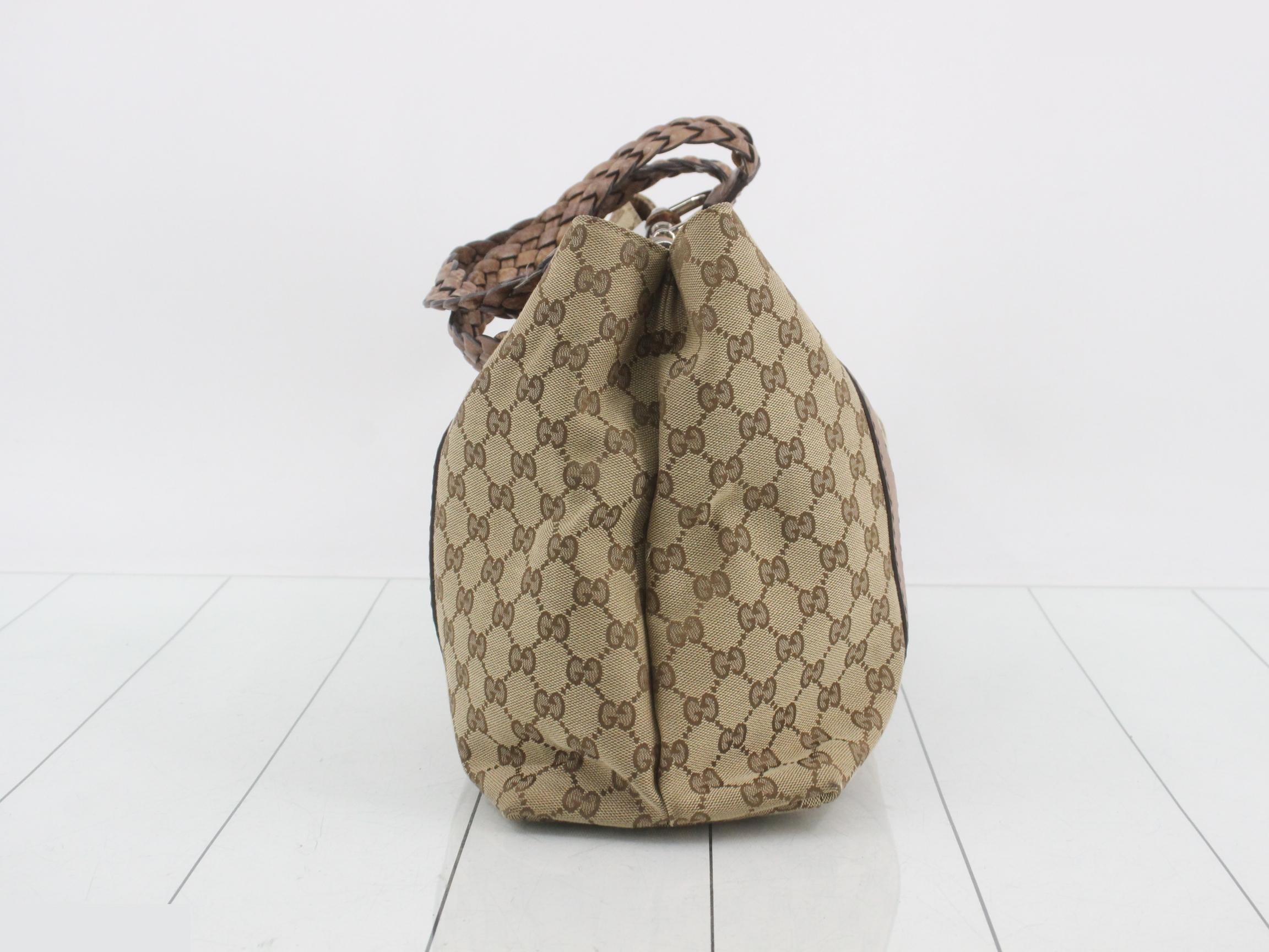 GG Canvas Bamboo Libeccio Tote Bag — view 4