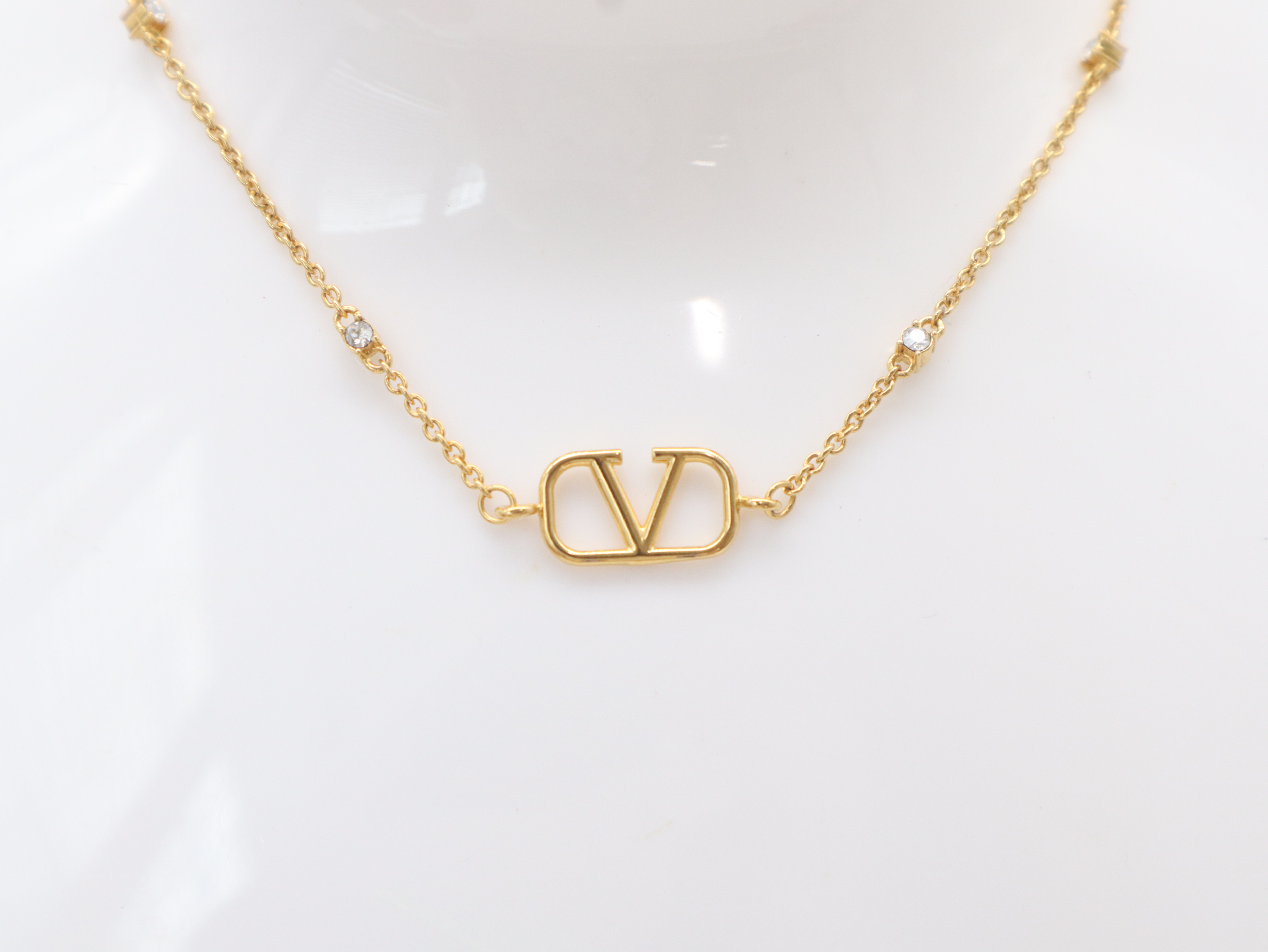 GP x Rhinestone Signature Necklace, 4.4g, with box and storage bag.