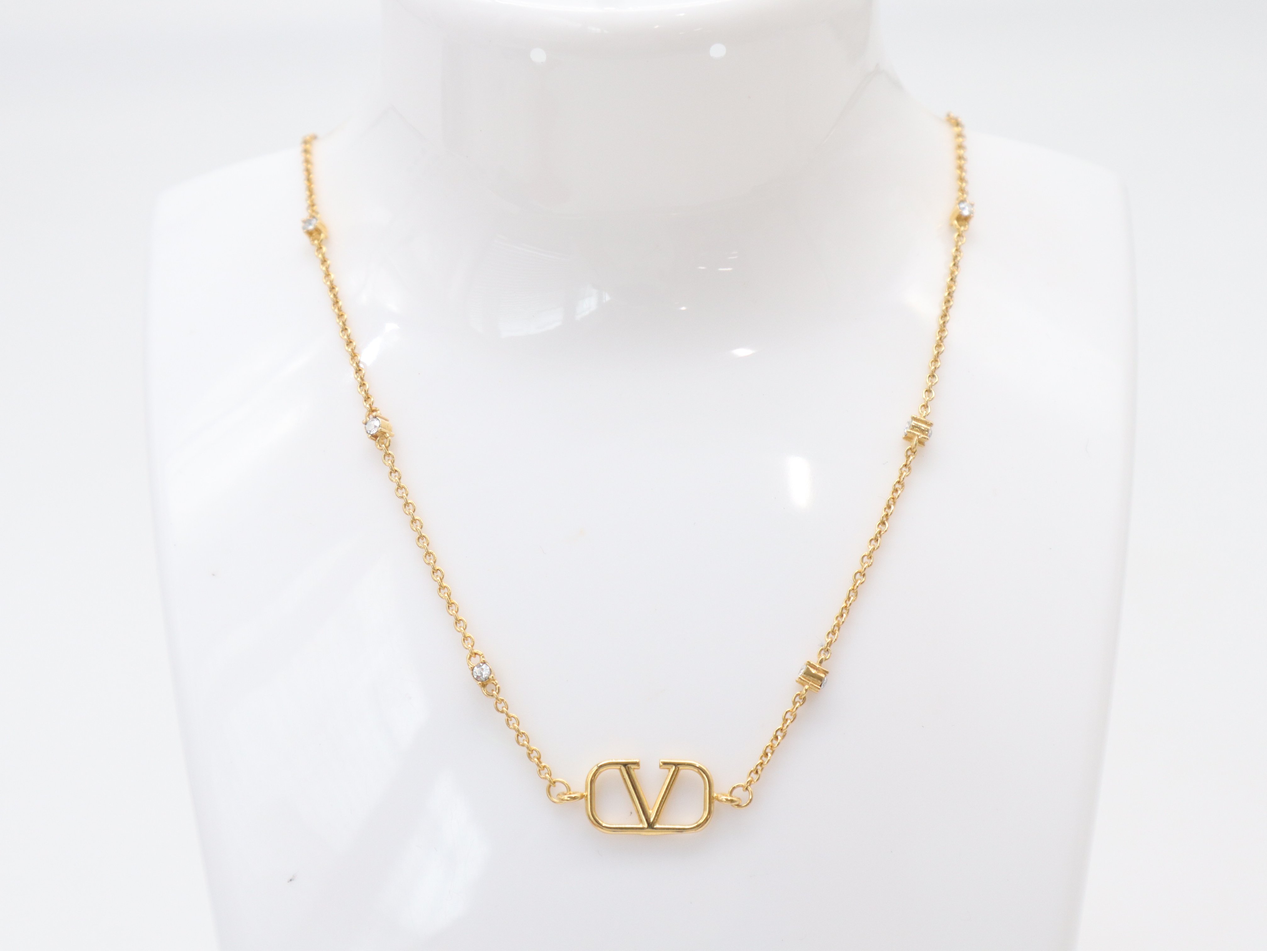 GP x Rhinestone Signature Necklace, 4.4g, with box and storage bag. — view 3