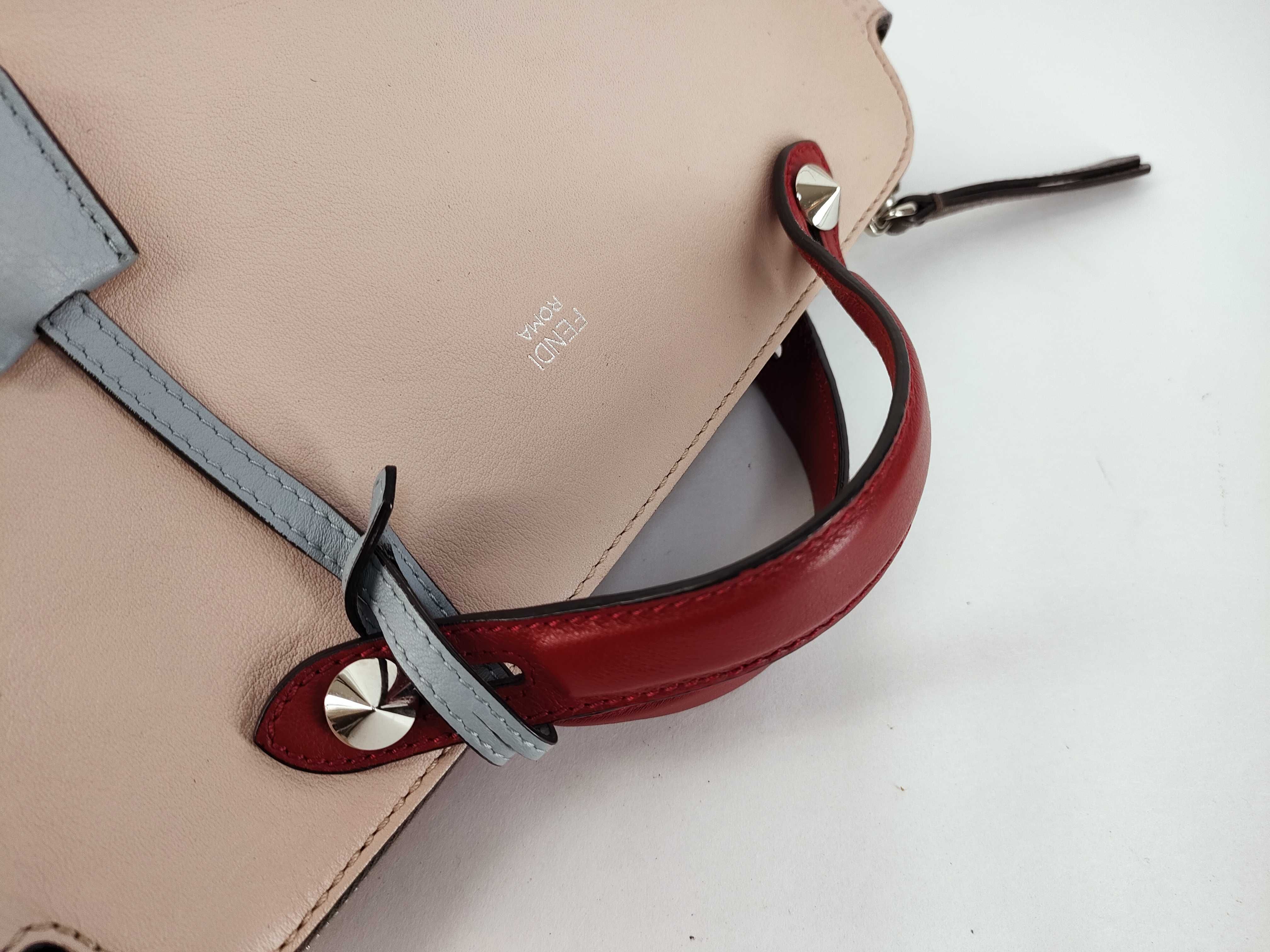 bag, Fendi By The Way, pink, red, and light blue handbag — view 3