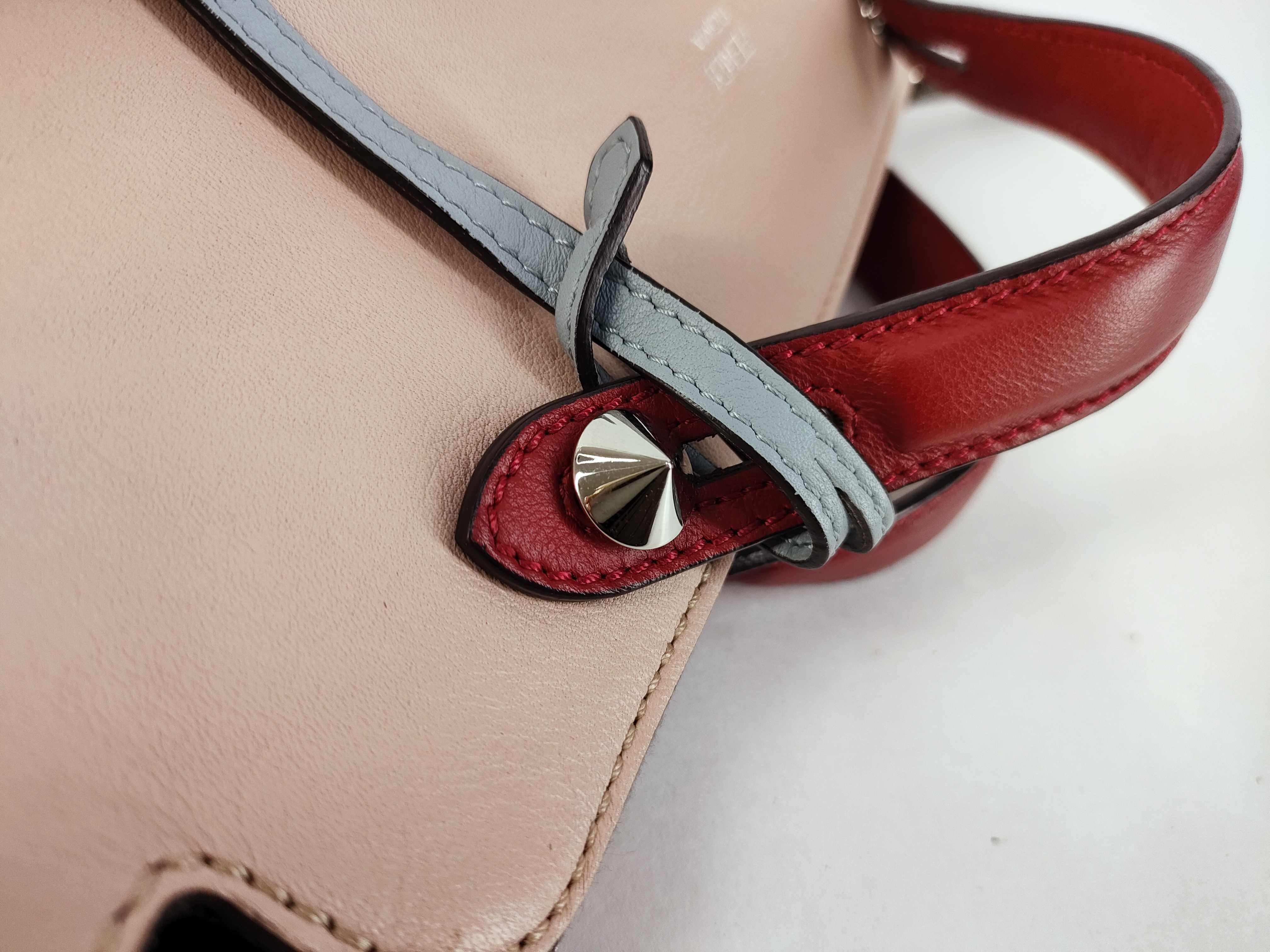 bag, Fendi By The Way, pink, red, and light blue handbag — view 5