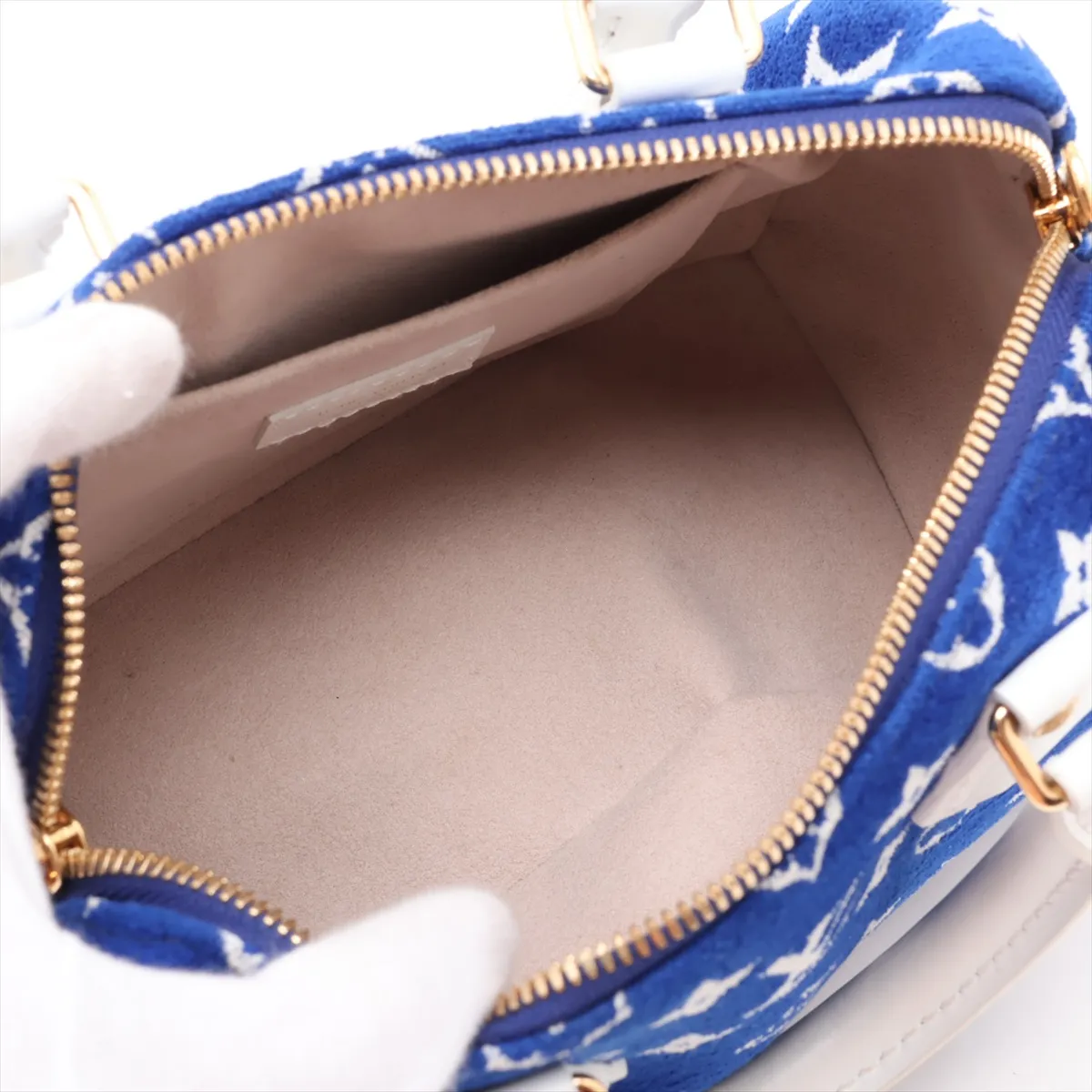 Monogram Jacquard Velvet Speedy Bandoulière 20 M20751 (Serial Number Unknown) Blue — view 8
