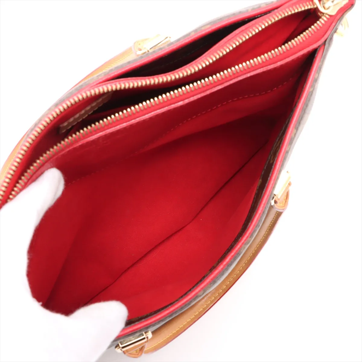 Monogram Pallas M41175 CA4194 Brown x Red — view 12