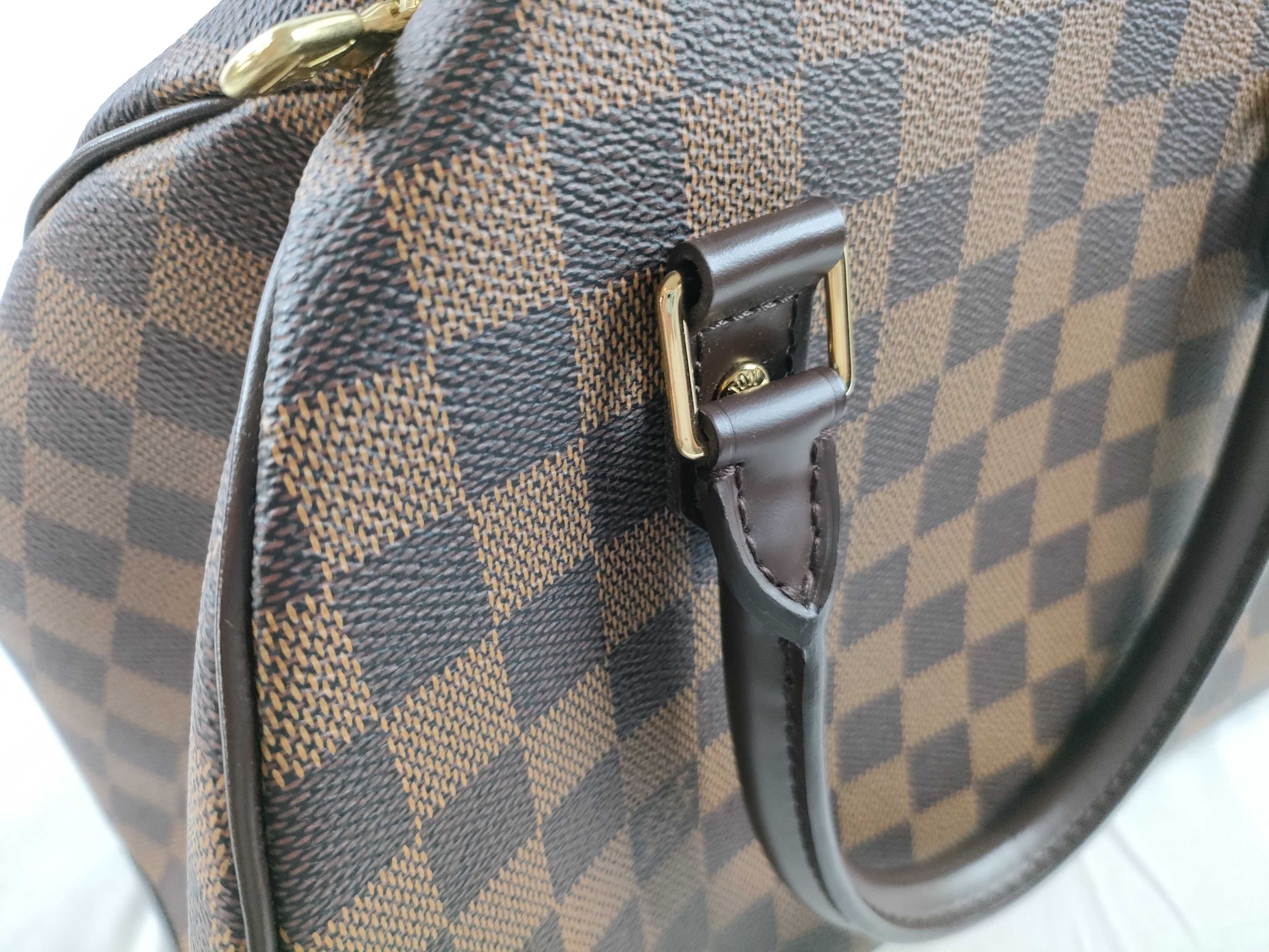 Damier Louis Vuitton Brown Damier Rivera MM N41434 Handbag — view 8