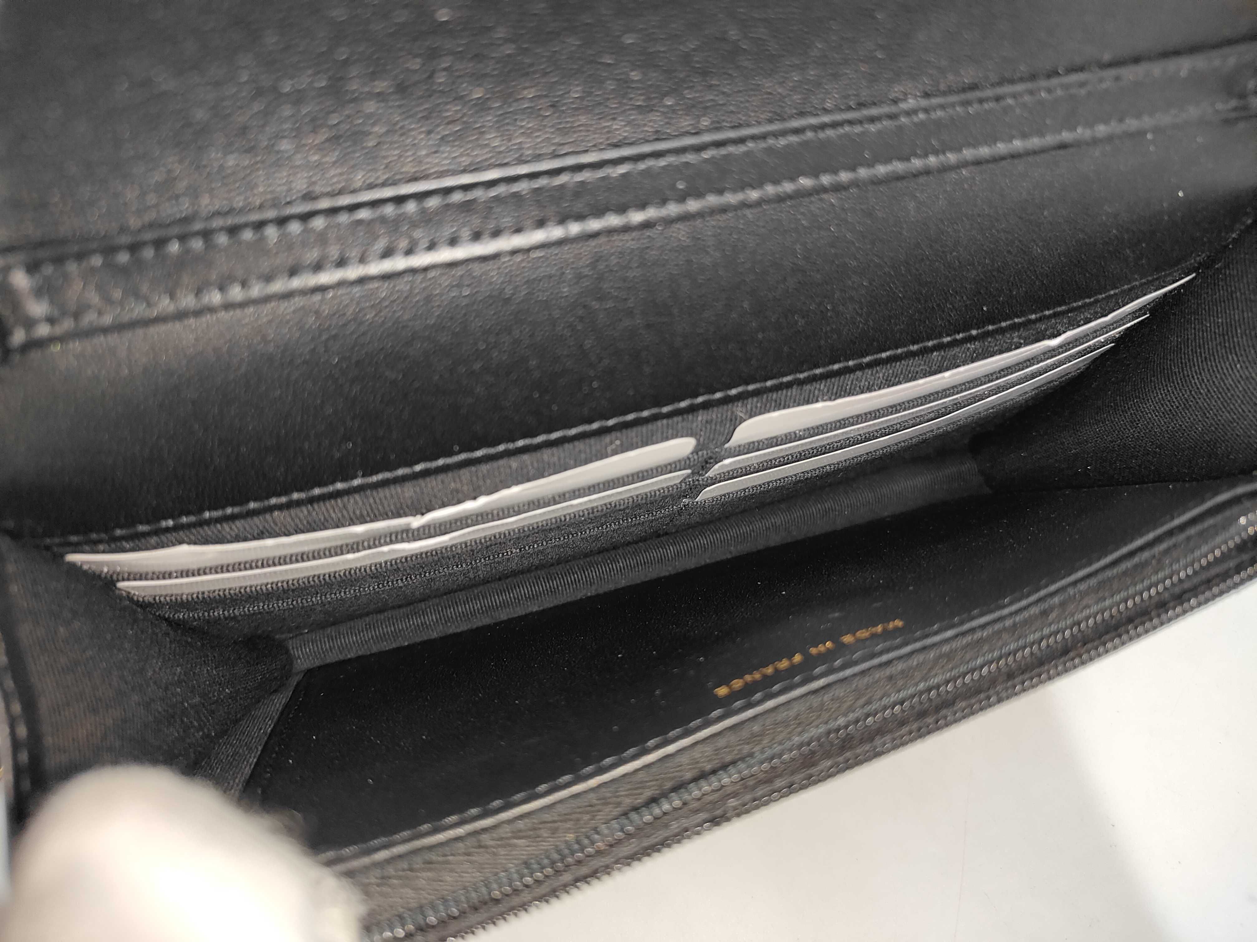Chain Wallet, Lambskin, Black, Gold Hardware, IC Chip, Shoulder Bag — view 10
