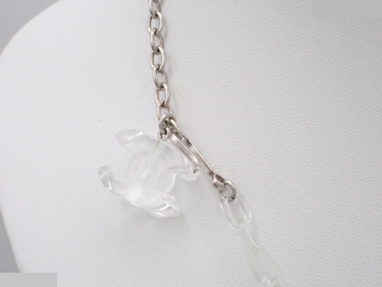 Coco Mark Flower Motif Plastic Chain Necklace 01P (with box) — view 2