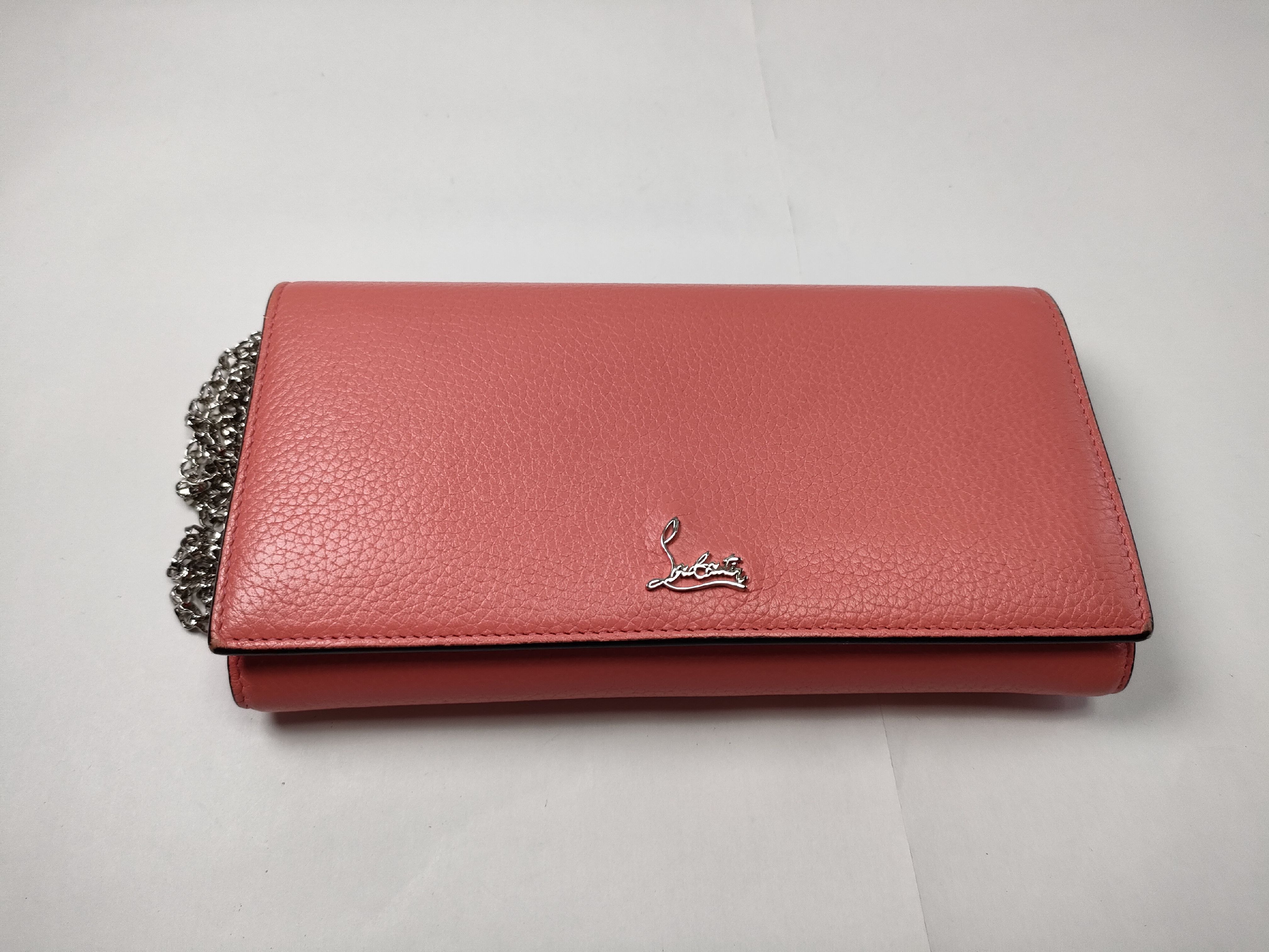 Wallet Chain Leather Pink Wallet