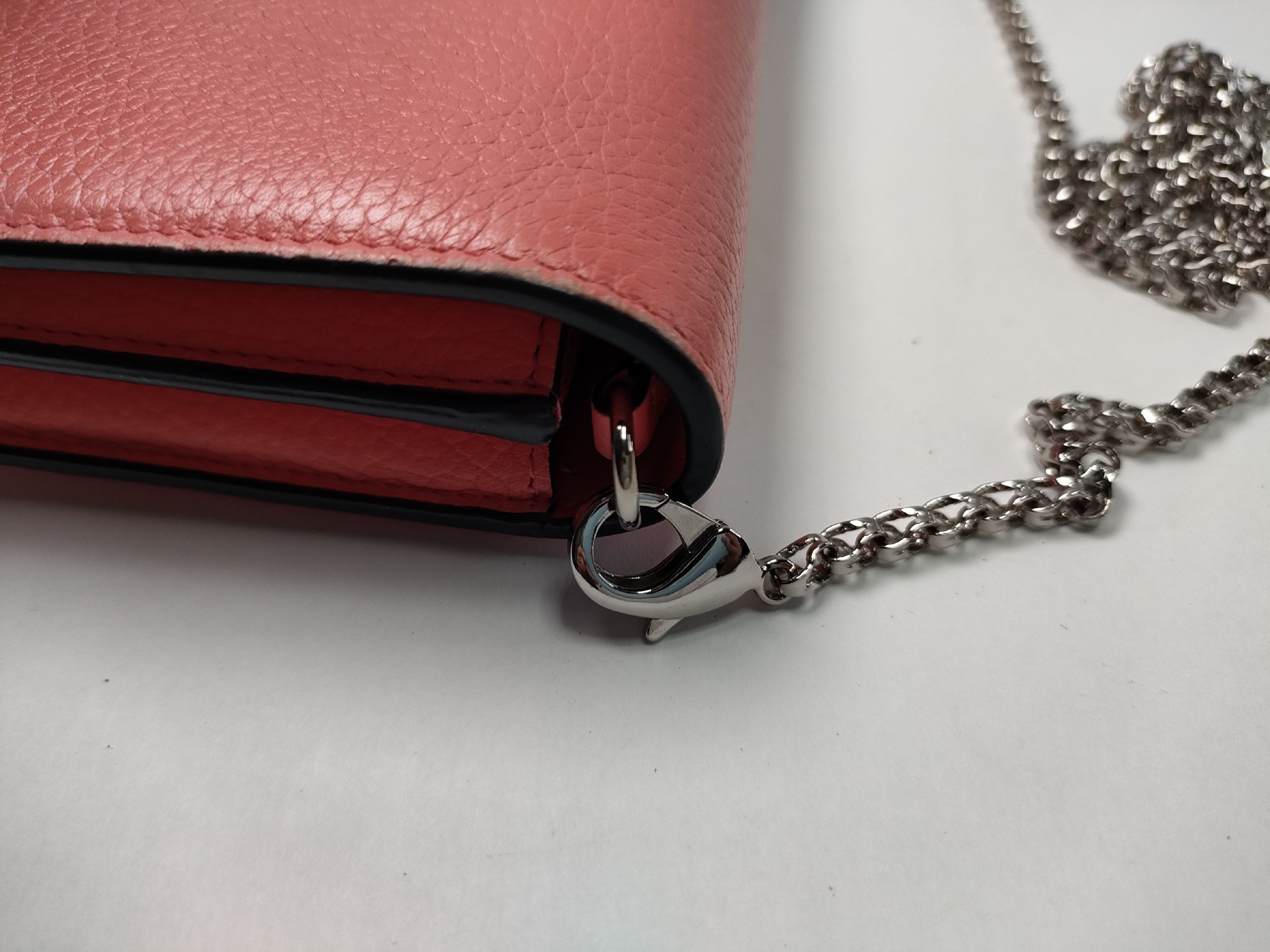 Wallet Chain Leather Pink Wallet — view 5