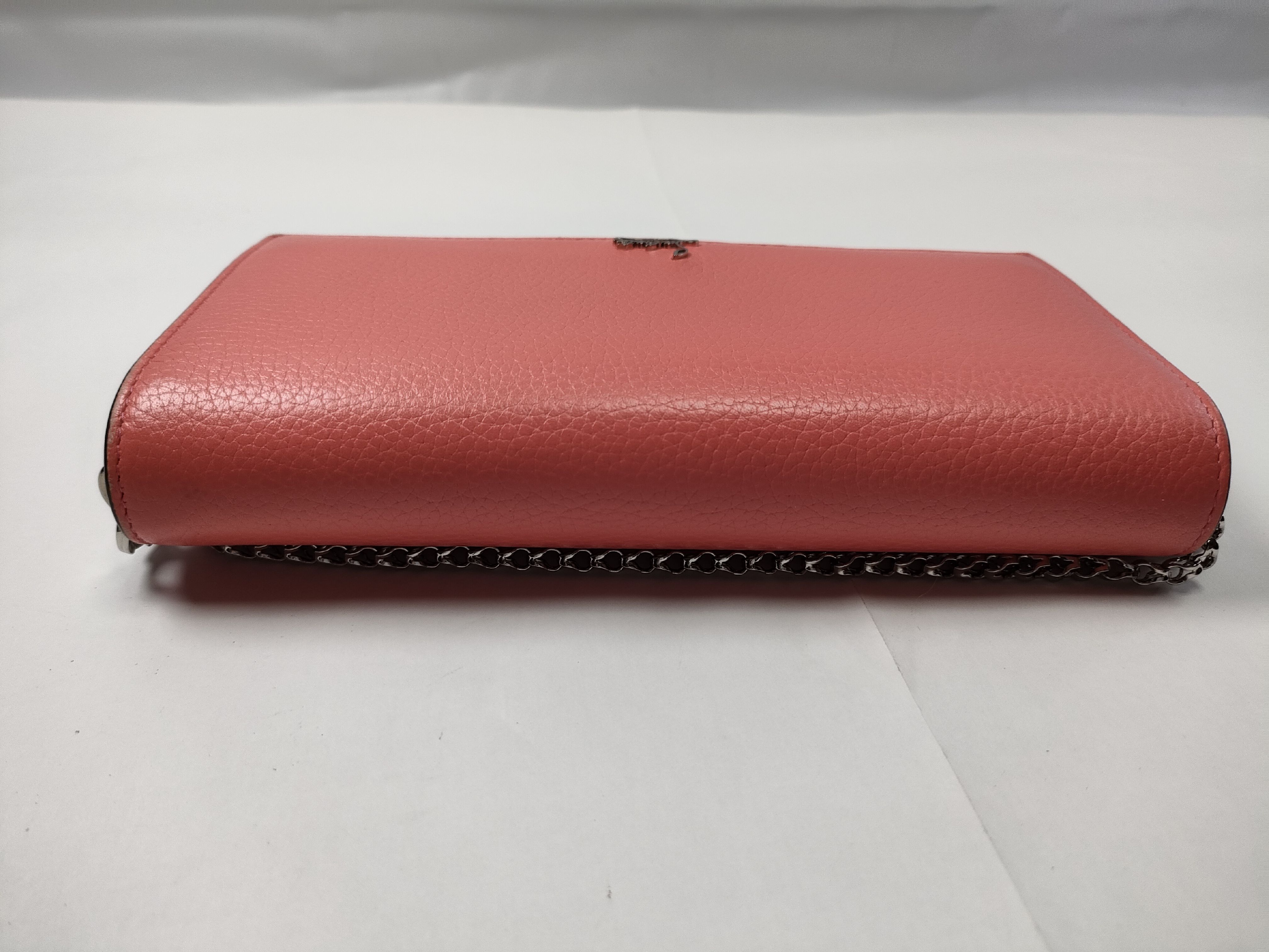 Wallet Chain Leather Pink Wallet — view 9