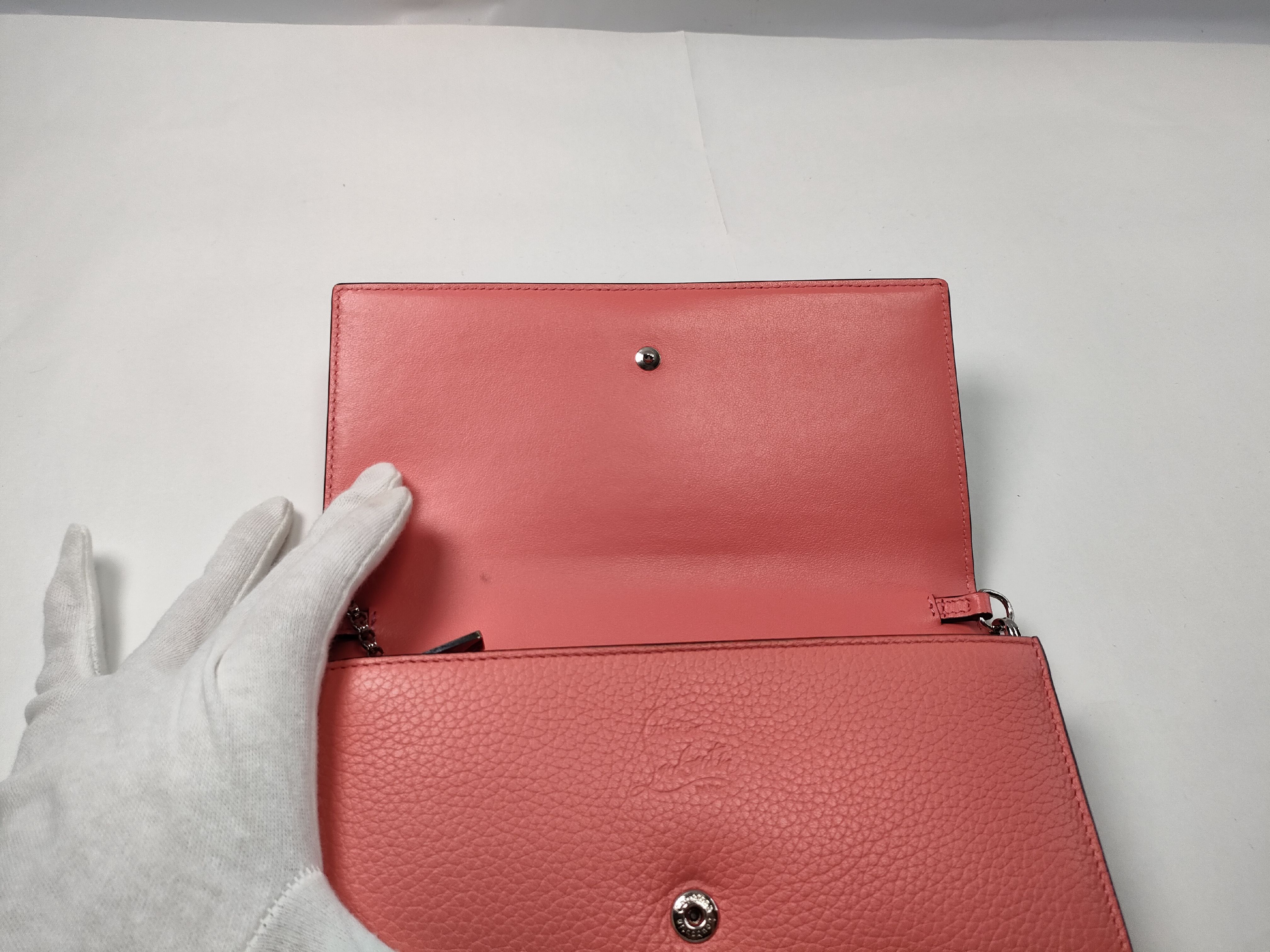 Wallet Chain Leather Pink Wallet — view 10