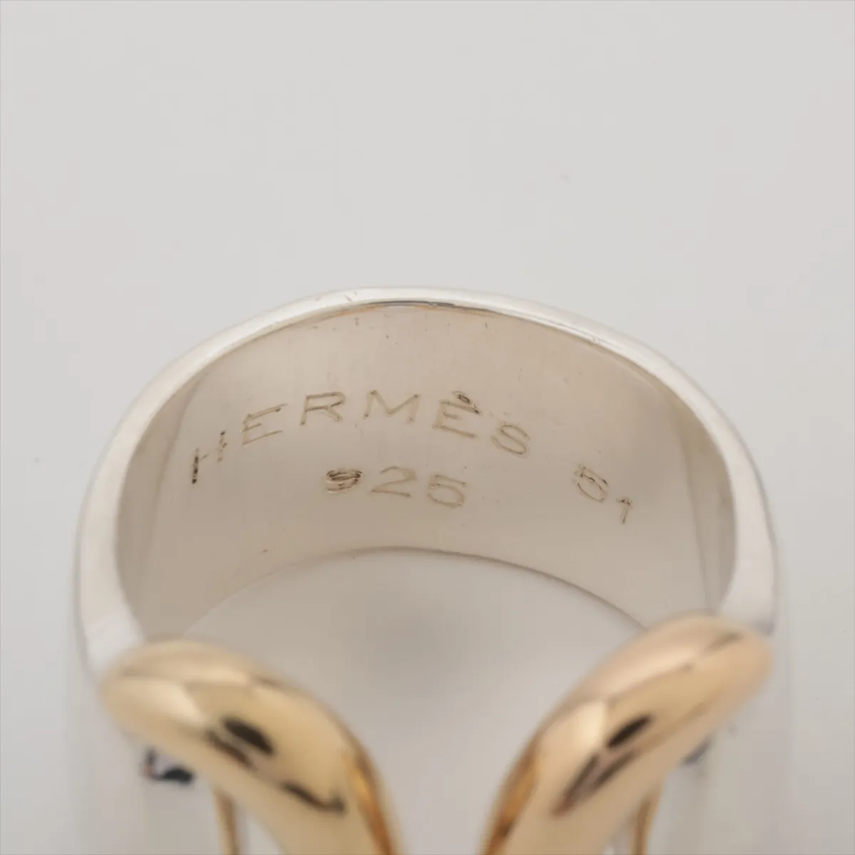 Nausicaä Ring, Size 51, 925 x 750 mm, 12.2g, Gold x Silver. Shows signs of wear, including — view 3