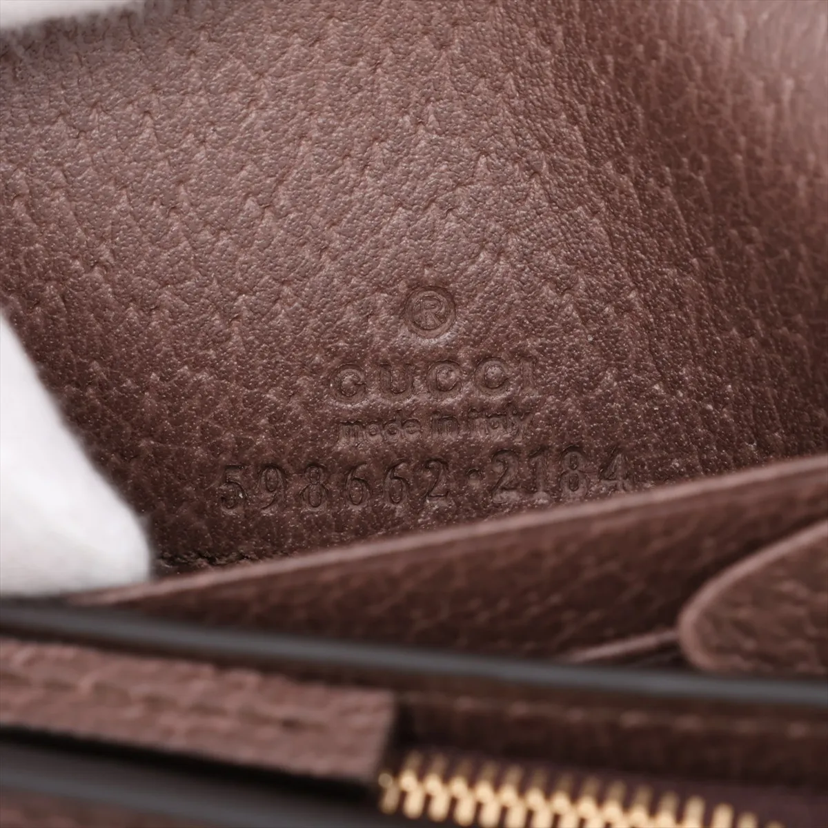 GG Supreme 598662 PVC x Leather Compact Wallet Brown — view 7
