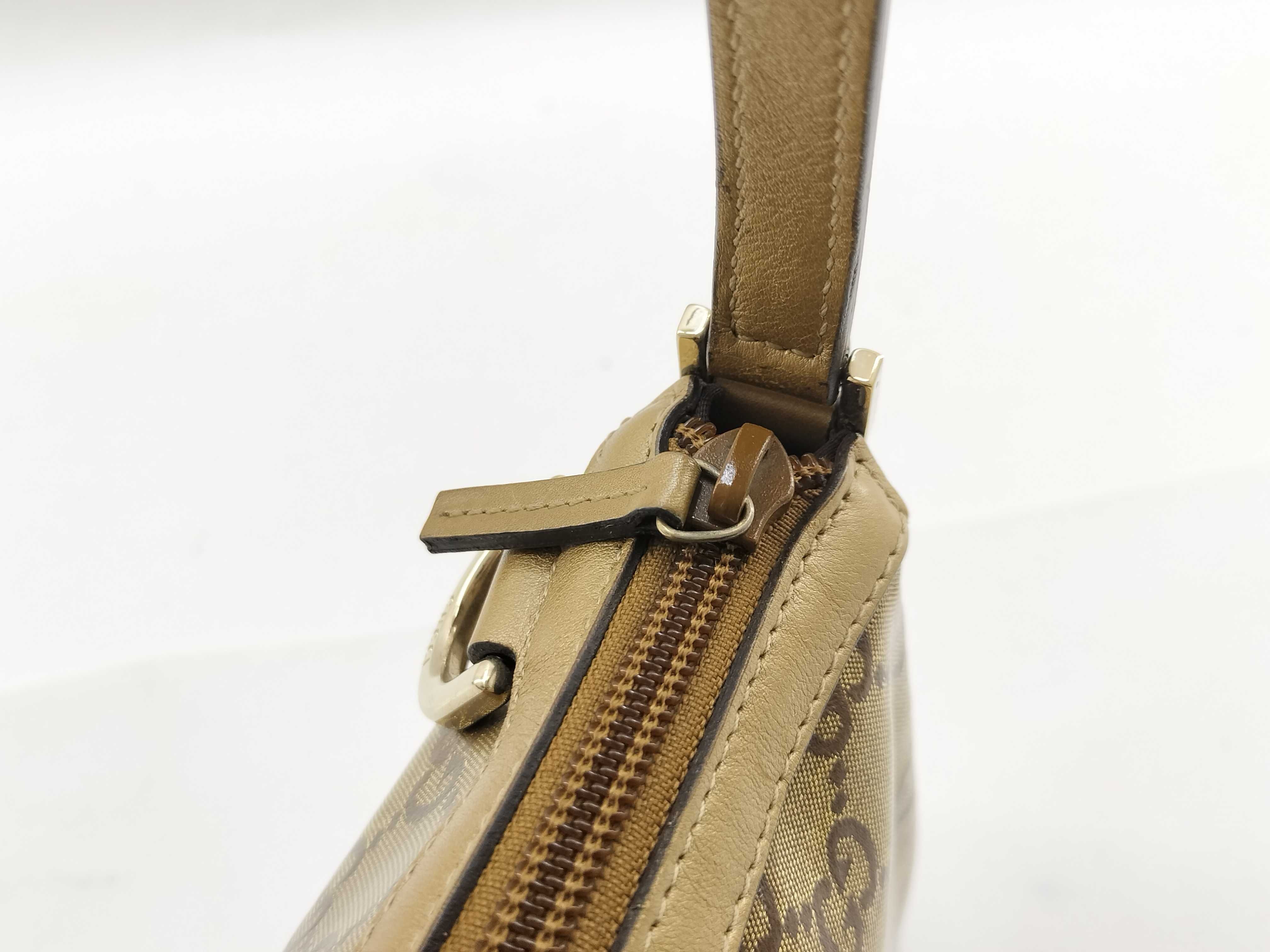 GG Crystal Gold Crystal Leather GG Monogram Mahjong Underarm Bag Shoulder Bag — view 11