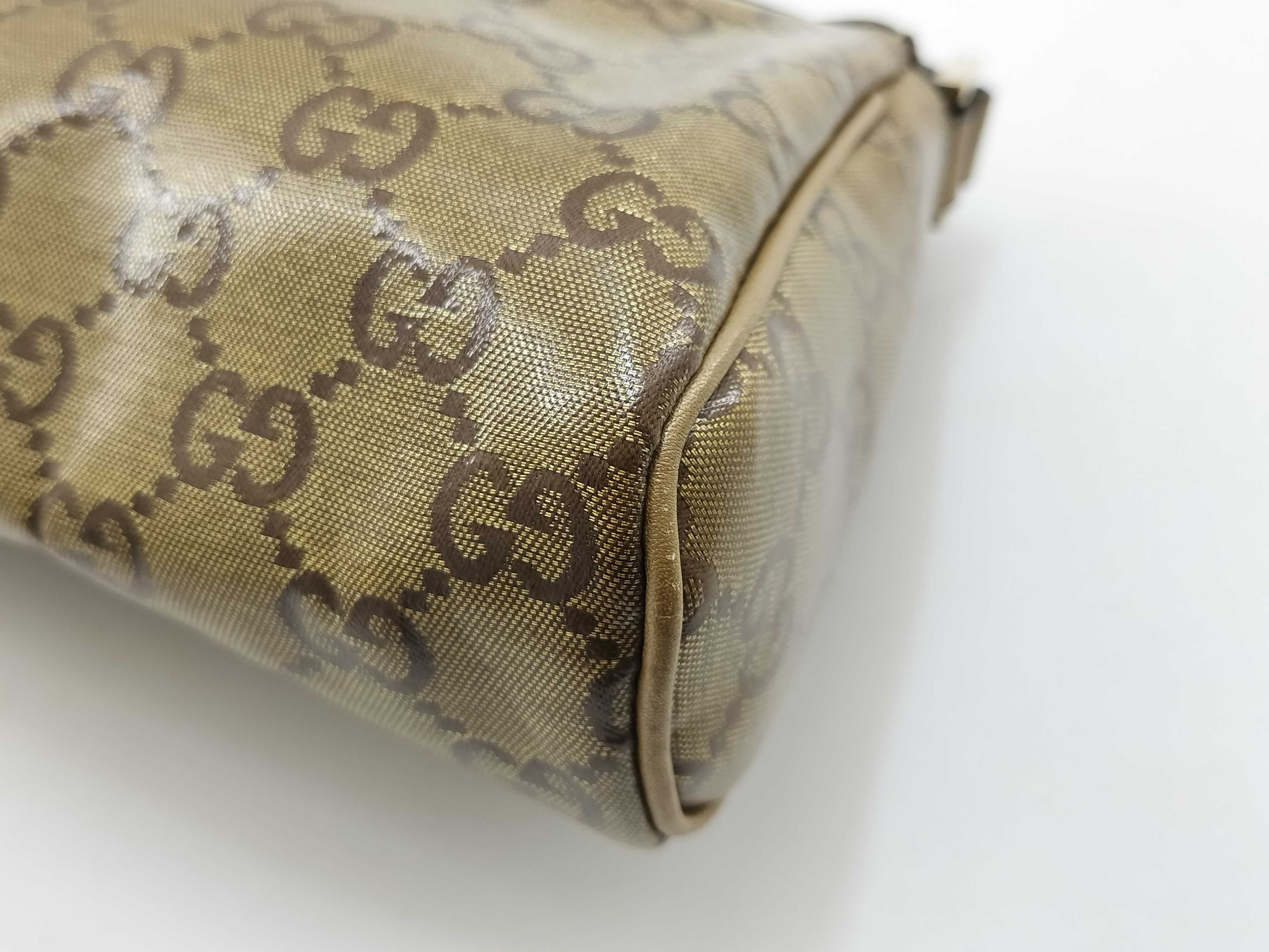 GG Crystal Gold Crystal Leather GG Monogram Mahjong Underarm Bag Shoulder Bag — view 5