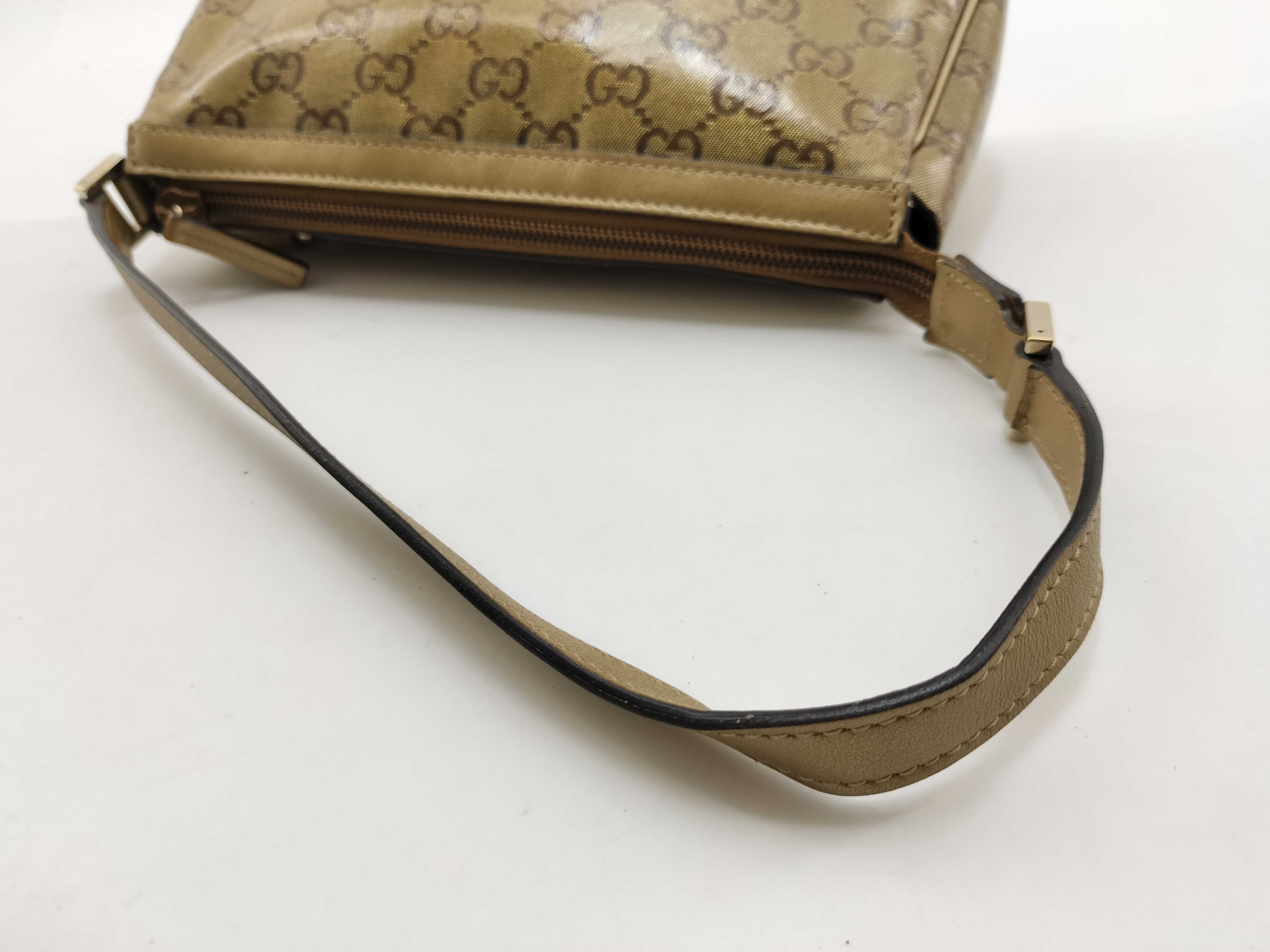 GG Crystal Gold Crystal Leather GG Monogram Mahjong Underarm Bag Shoulder Bag — view 7