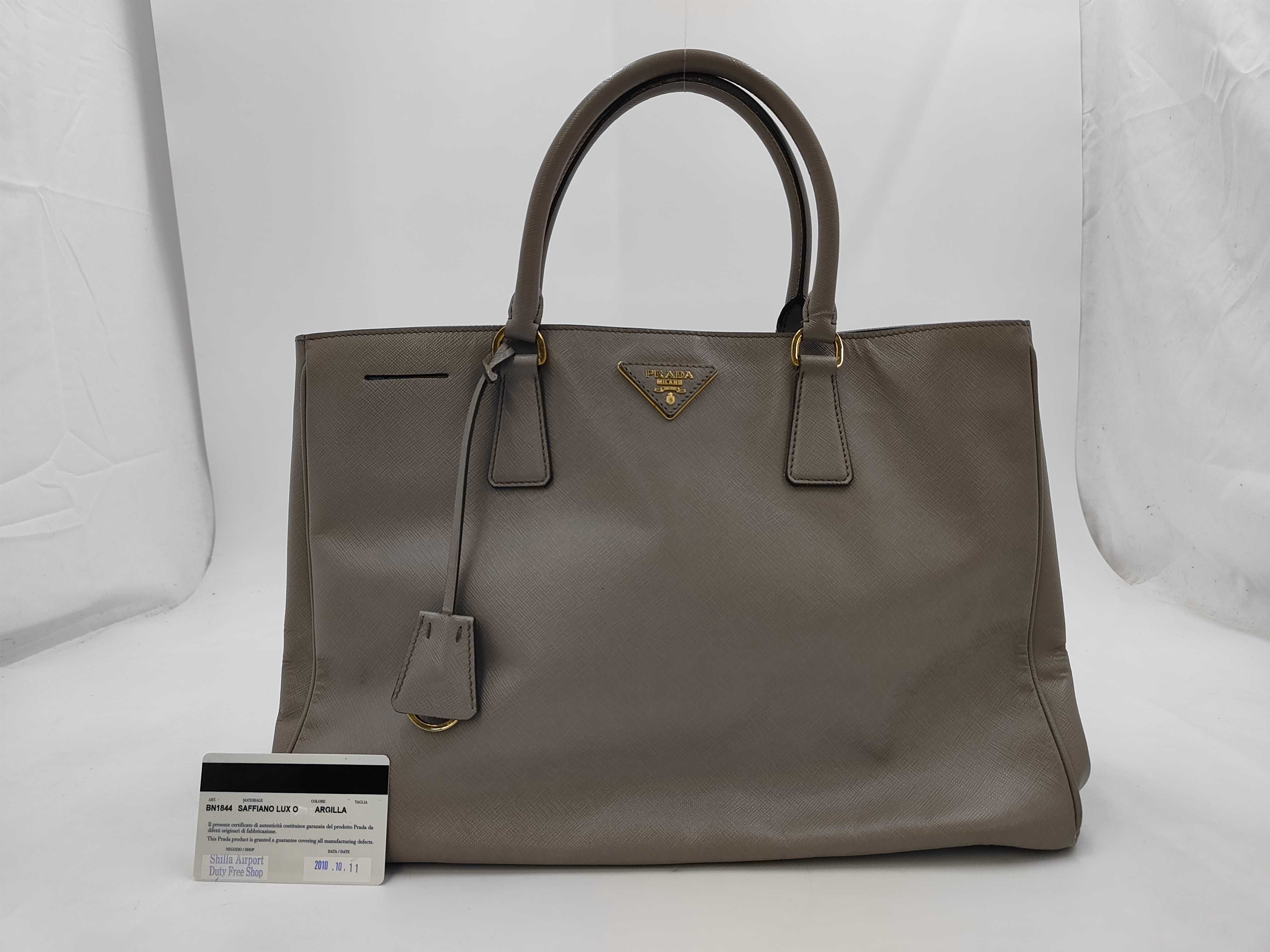 BAG LEATHER BN1844 HAND TOTE GREY Tote Bag