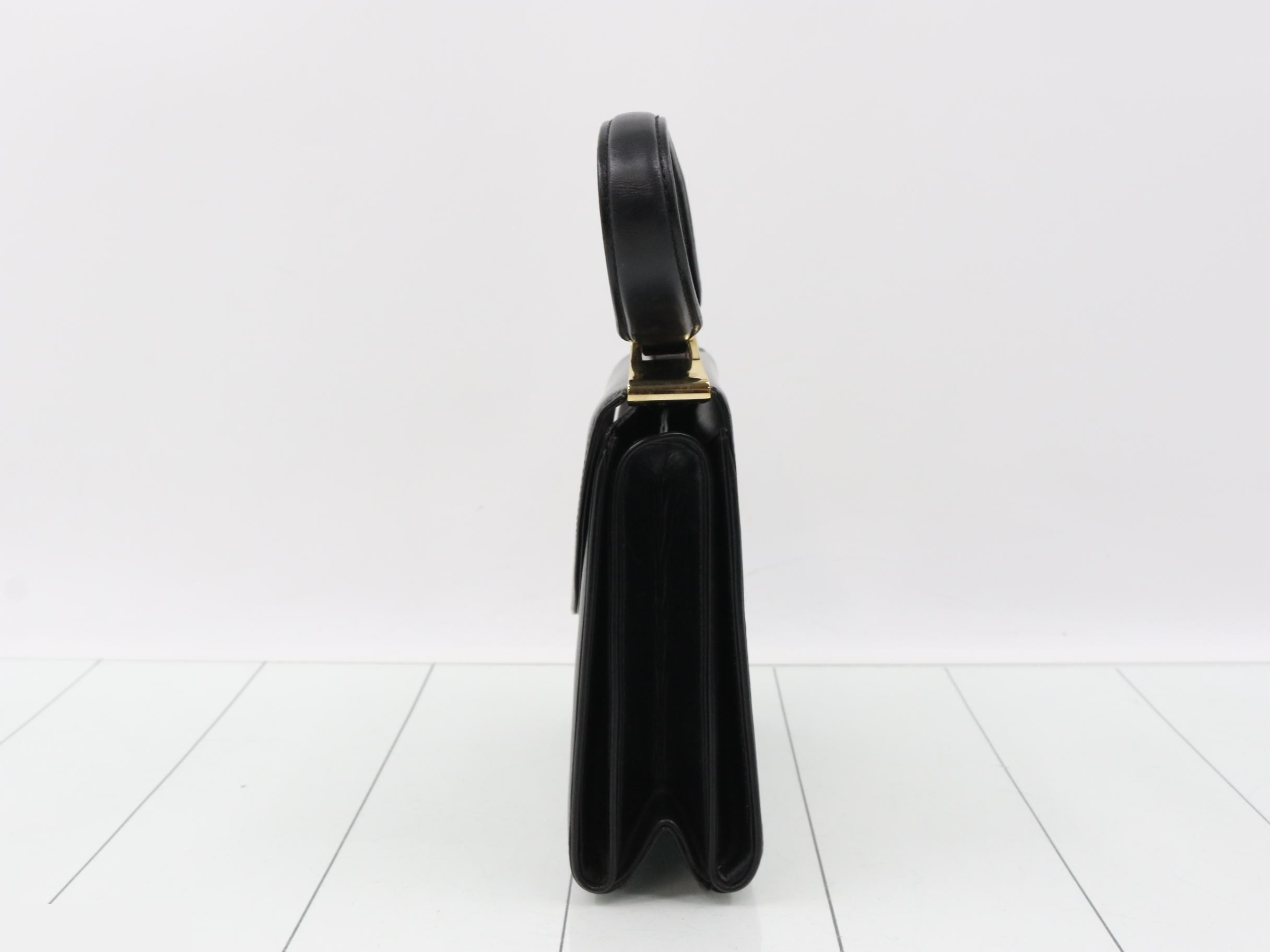 Leather one-shoulder bag, black — view 3