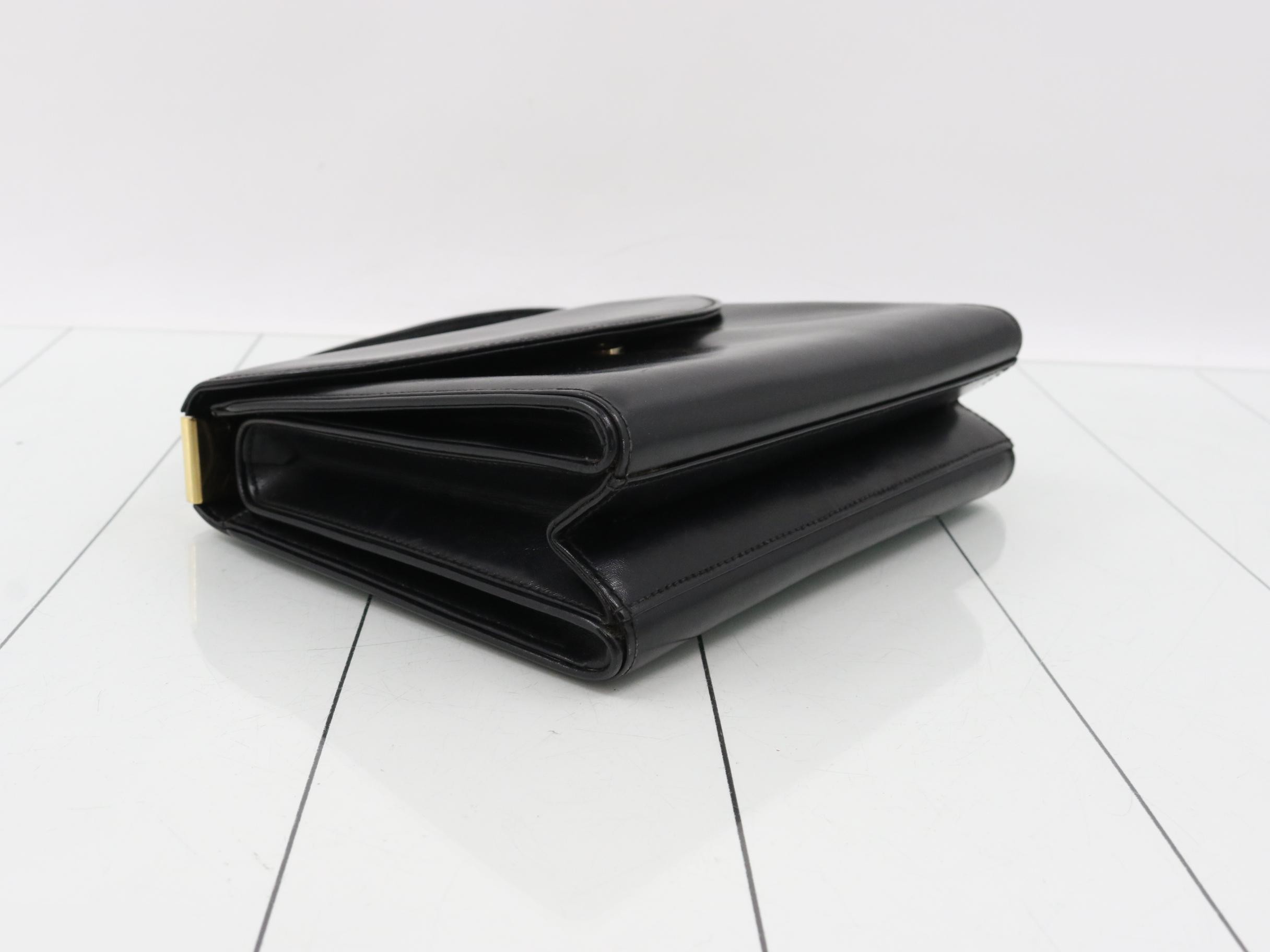Leather one-shoulder bag, black — view 5