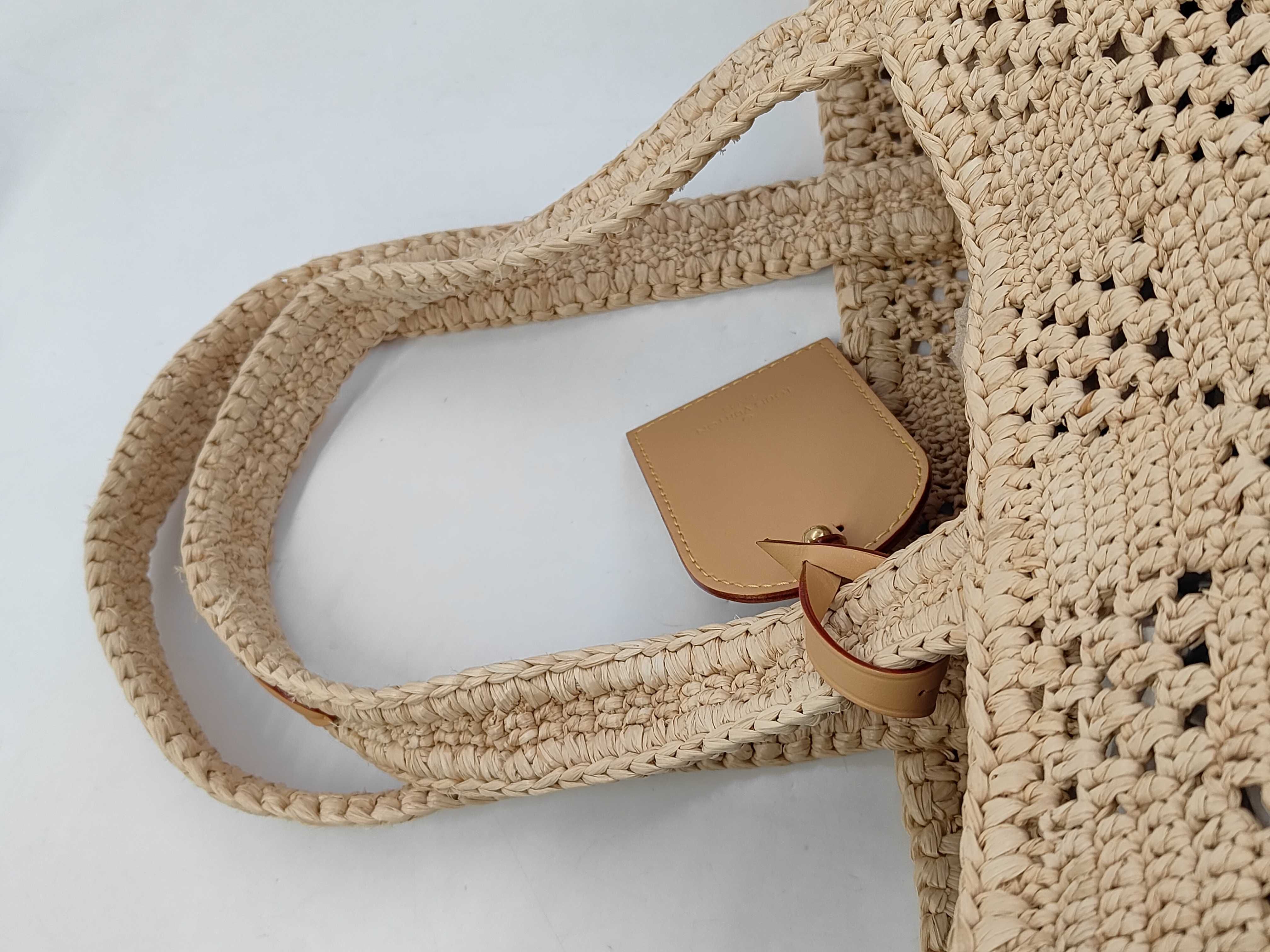 Damier Raffia Summer Shopper Tote Bag — view 3