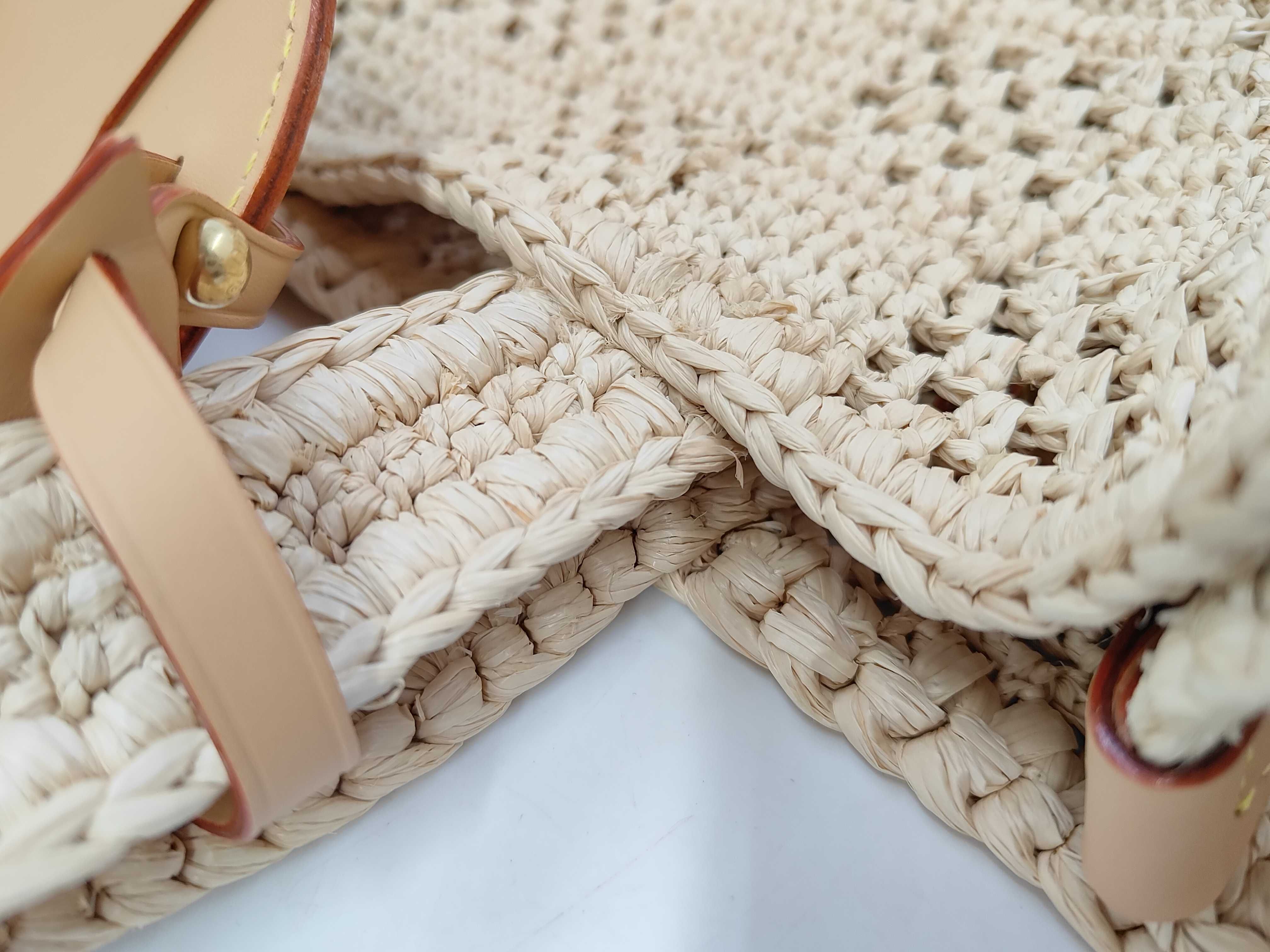 Damier Raffia Summer Shopper Tote Bag — view 5