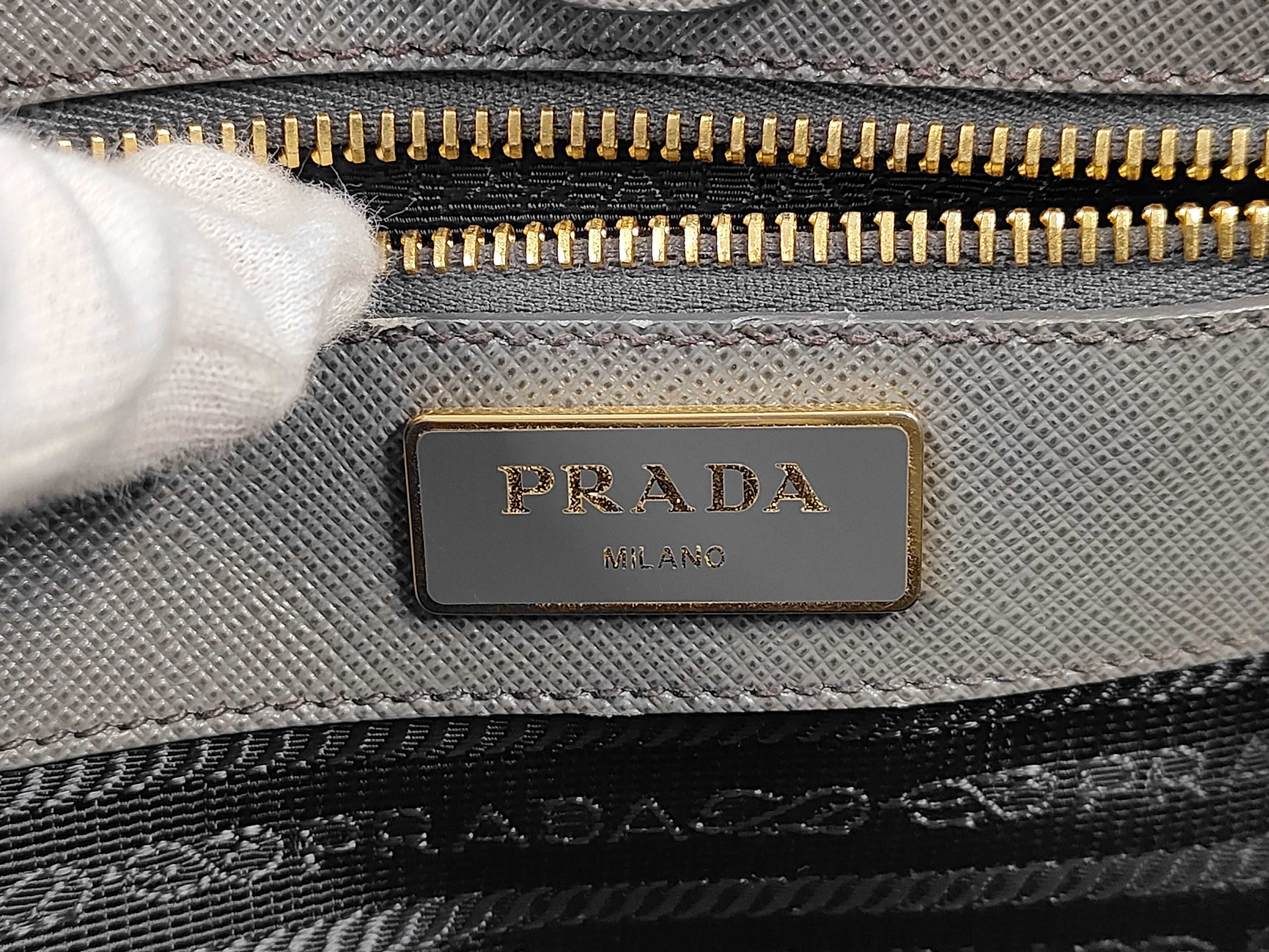 quilted nylon and leather 2-way handbag 1BA100. Accessories: dust bag, shoulder strap. — view 8