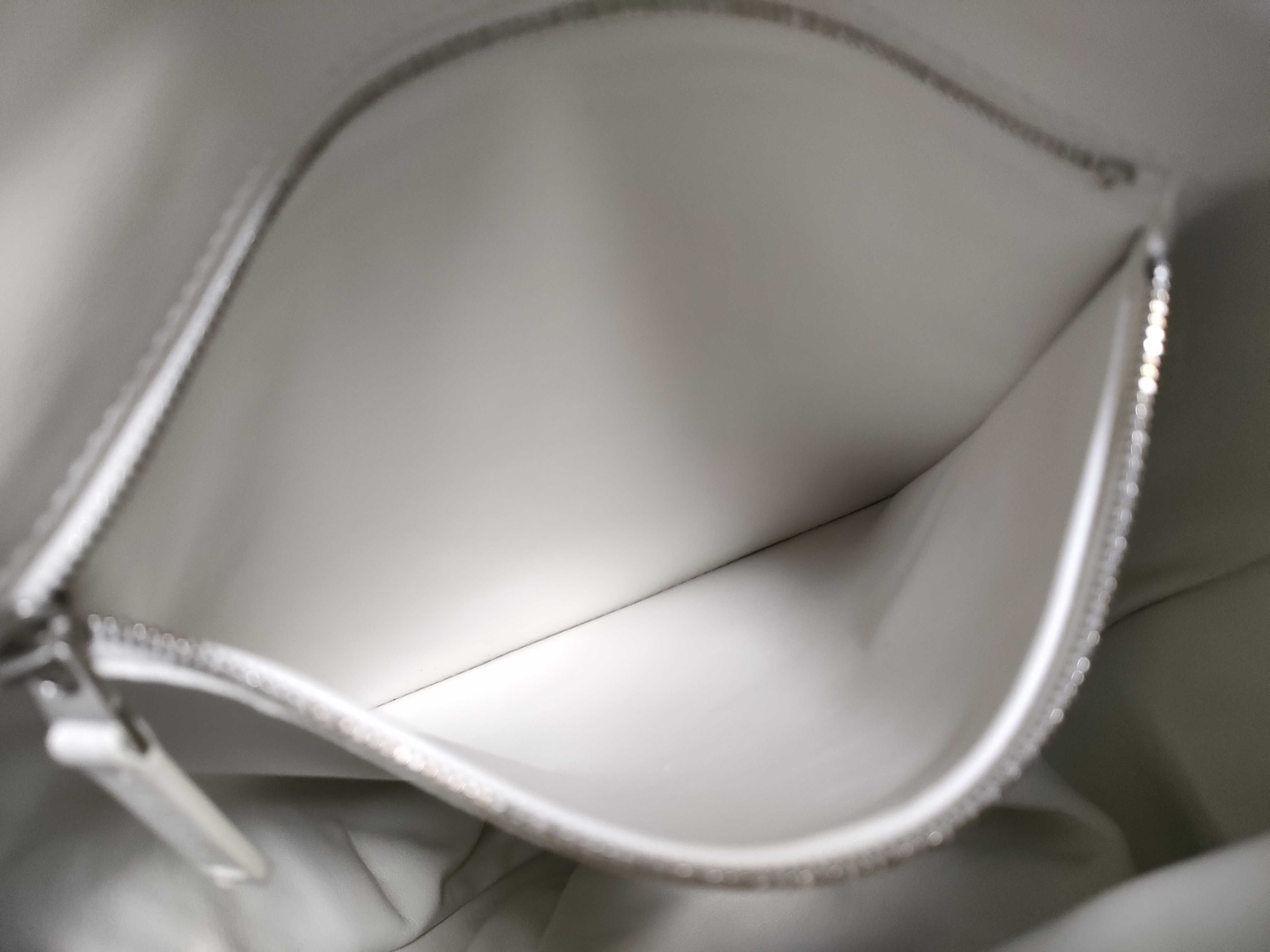 Mini The Twist Leather Handbag, White — view 9