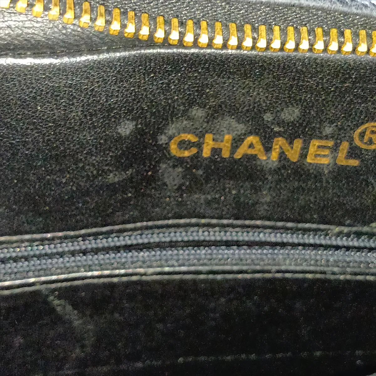 Bias Stitch Caviar Skin Shoulder Bag, Black with Gold Hardware, Item No. 3429539 (Serial Number 3) — view 13