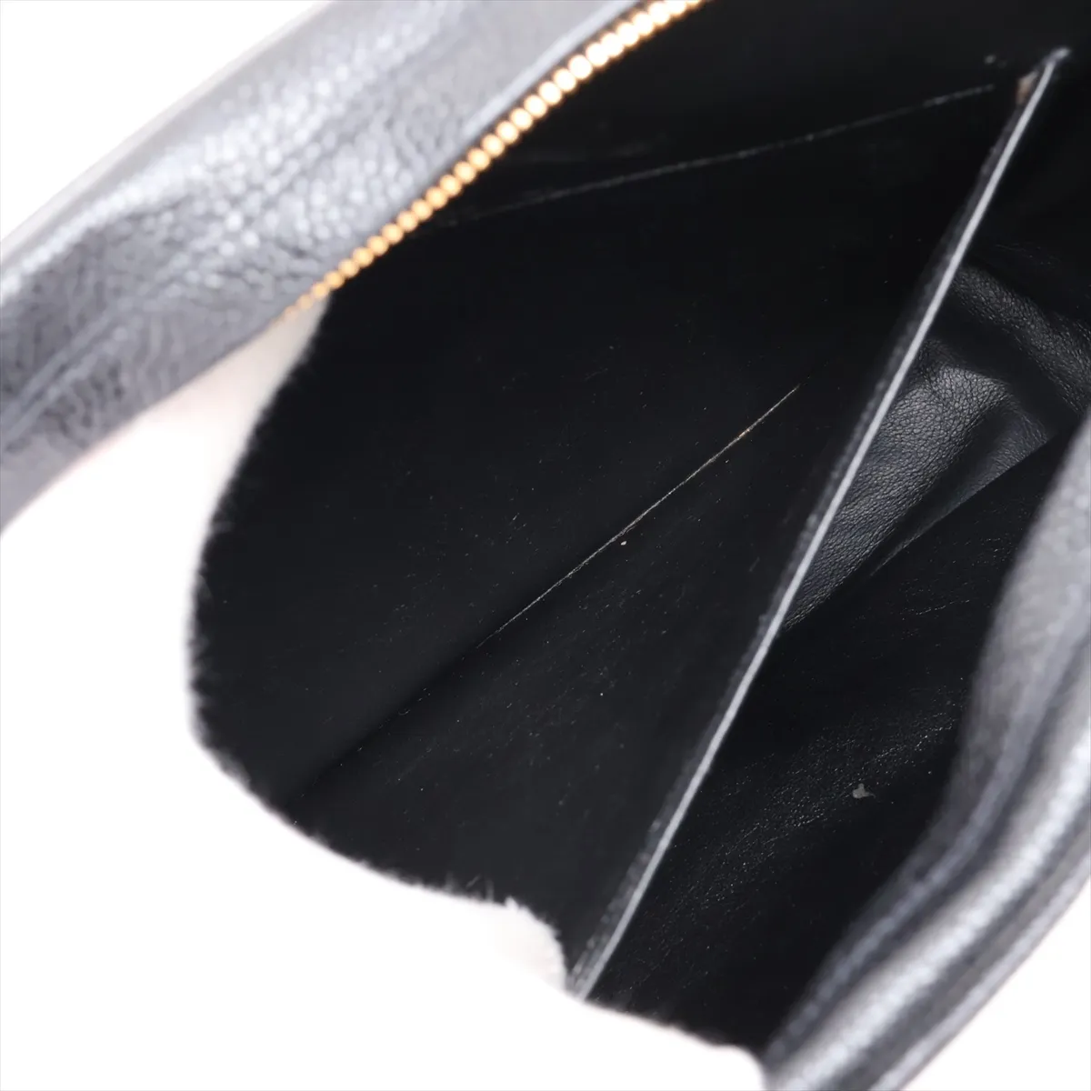 Bias Stitch Caviar Skin Shoulder Bag, Black with Gold Hardware, Item No. 3429539 (Serial Number 3) — view 7