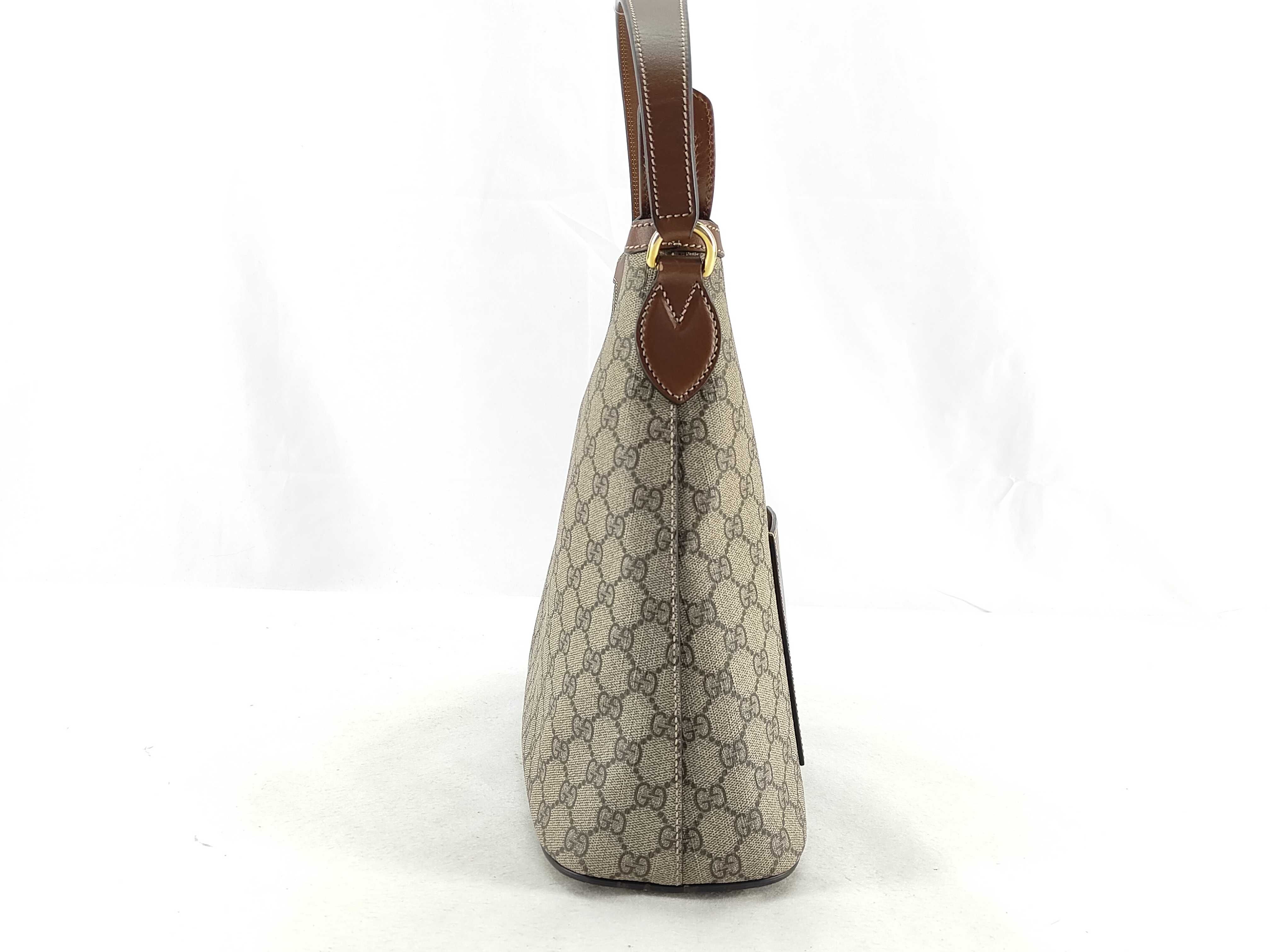 GG Supreme Hobo PVC x Leather Shoulder Bag, Beige, 414930 (Shoulder Bag) — view 3