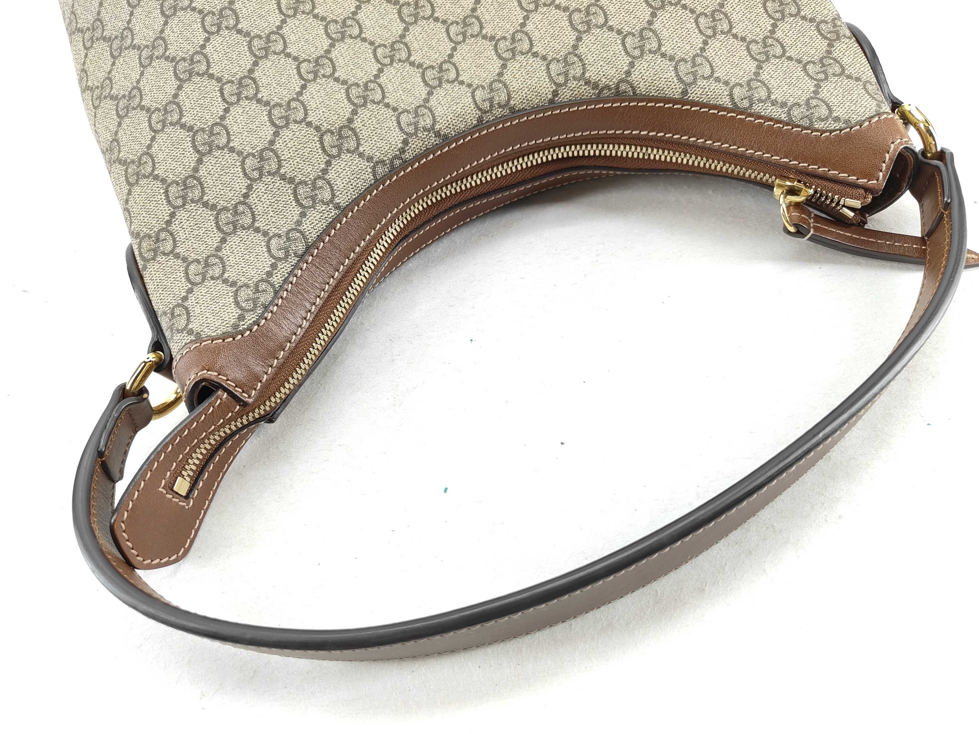 GG Supreme Hobo PVC x Leather Shoulder Bag, Beige, 414930 (Shoulder Bag) — view 4