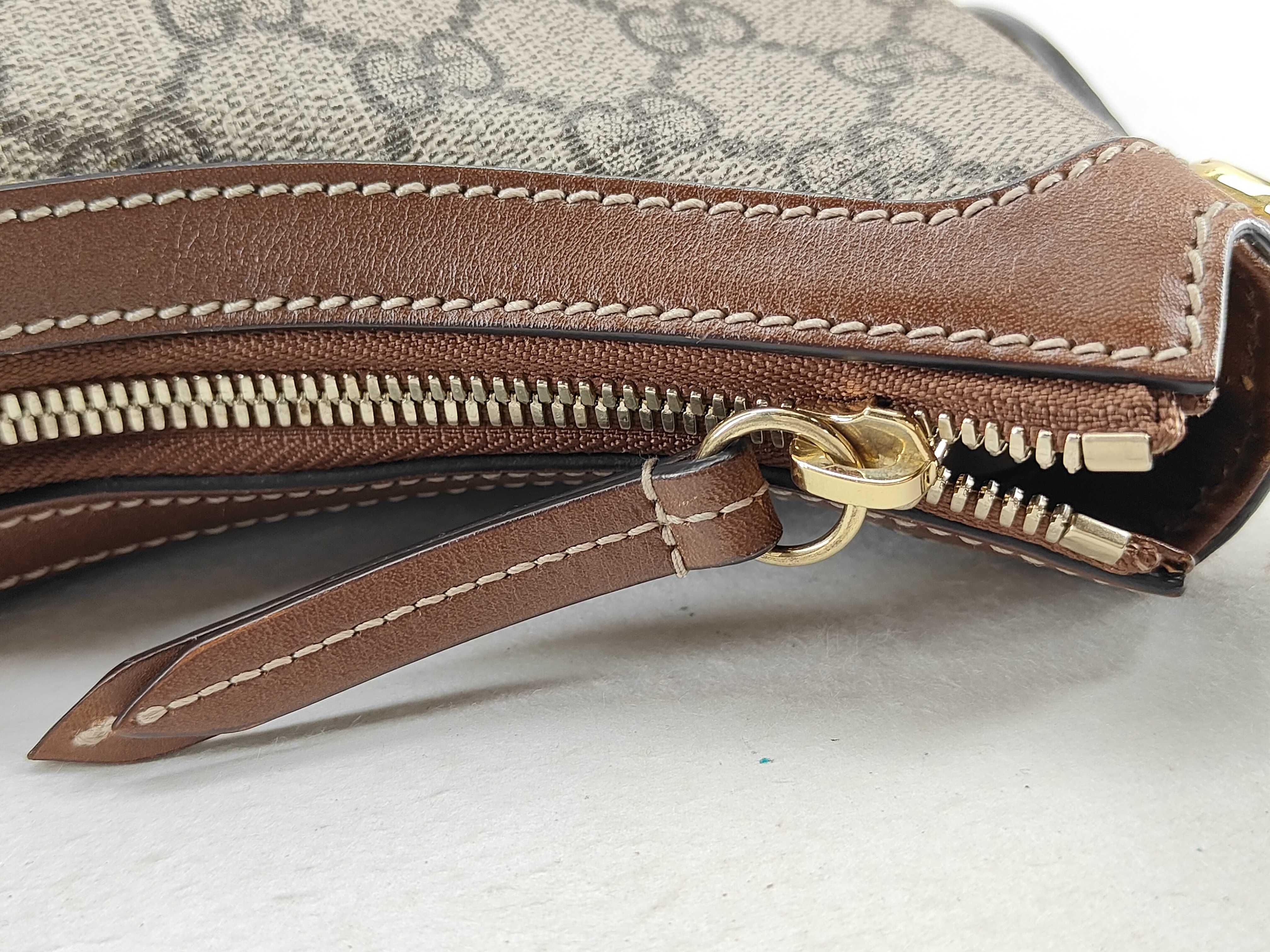 GG Supreme Hobo PVC x Leather Shoulder Bag, Beige, 414930 (Shoulder Bag) — view 7