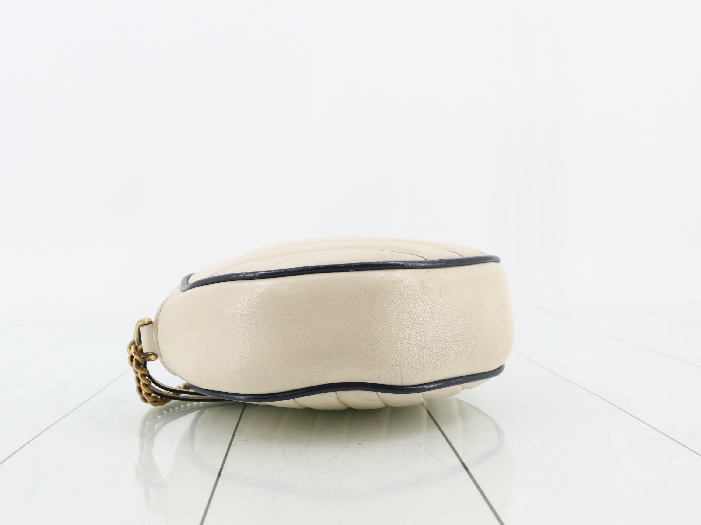 Leather round chain shoulder bag — view 5