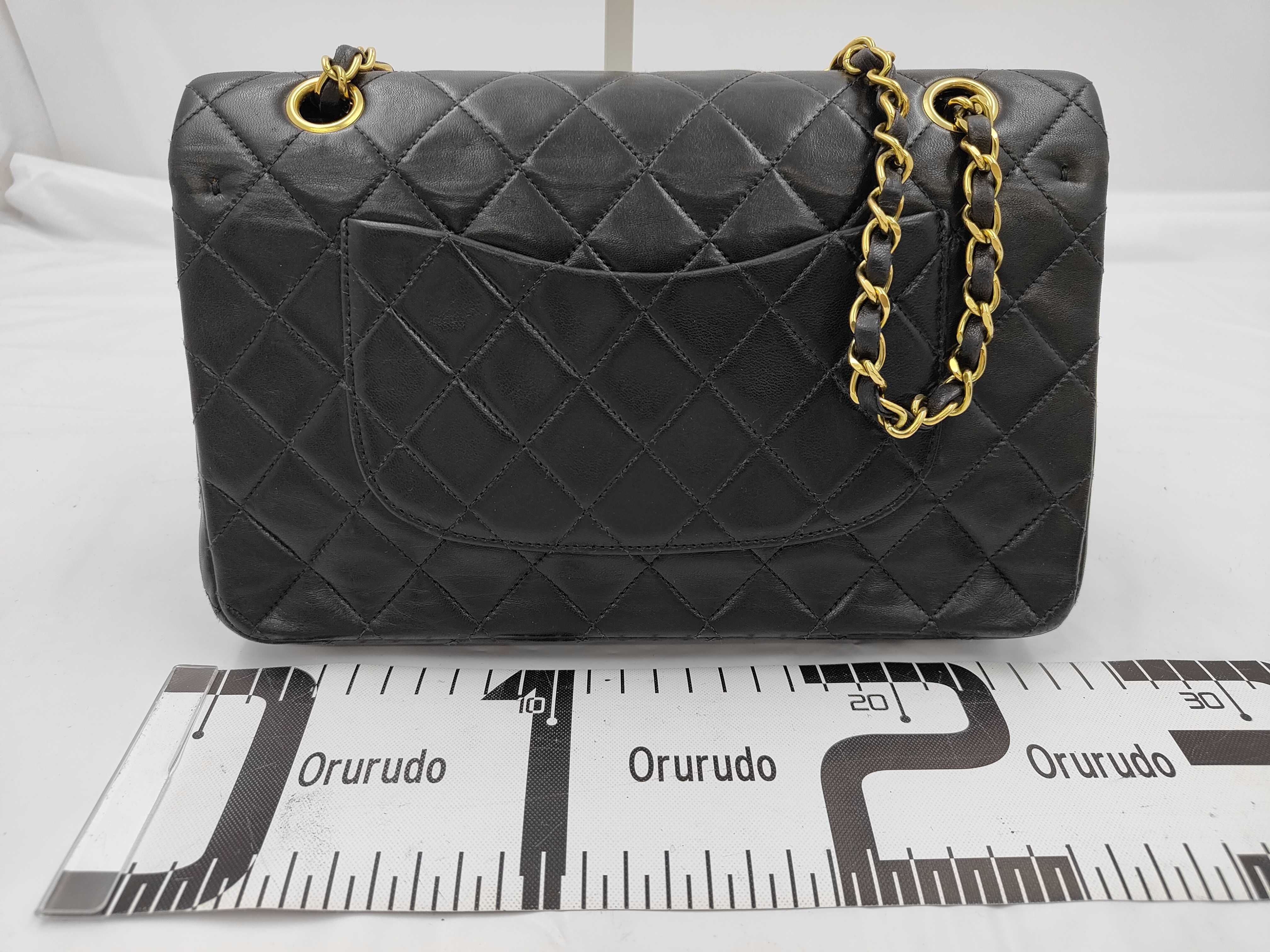 Matelassé Double Flap Black Shoulder Bag — view 2