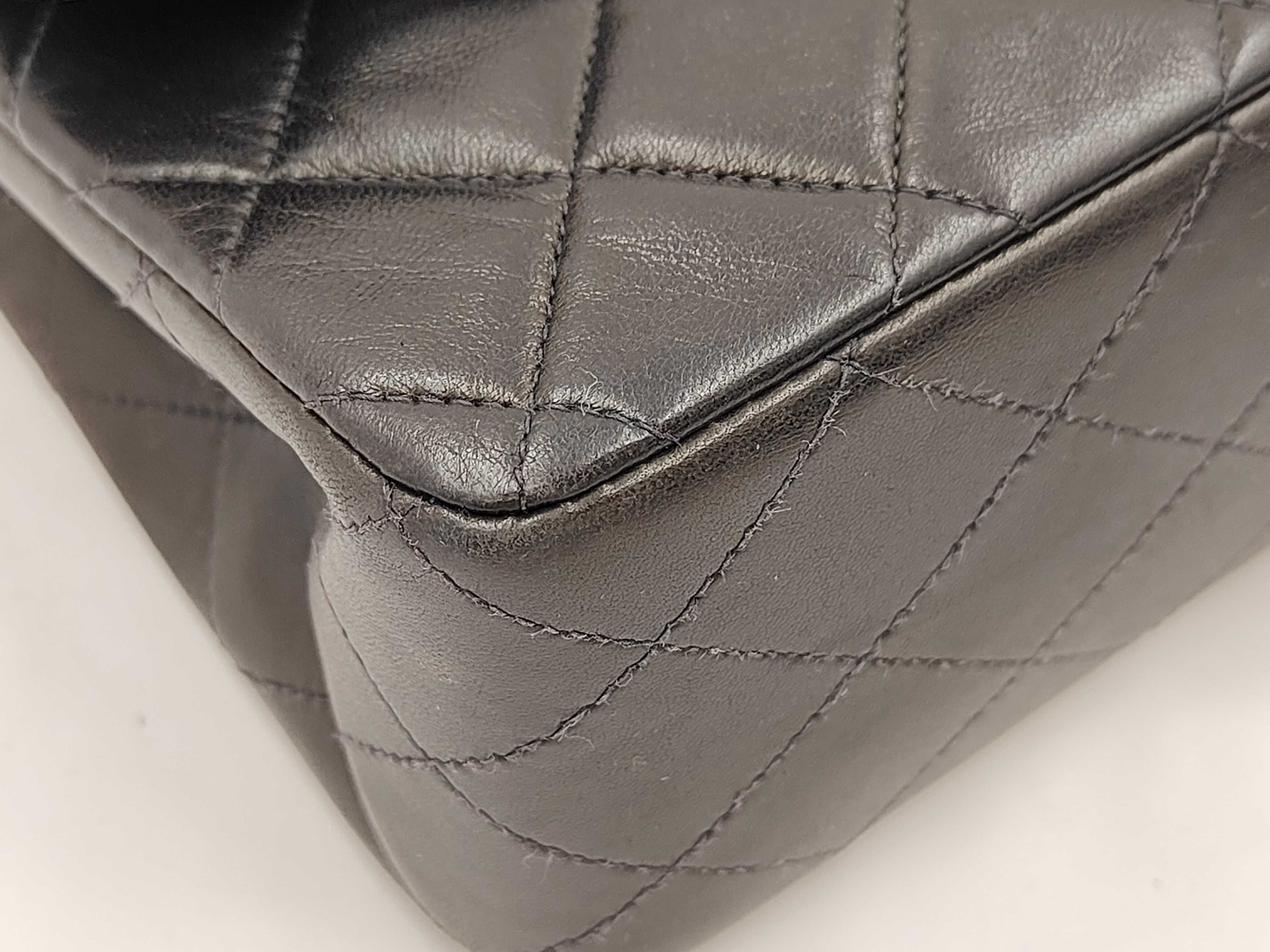 Matelassé Double Flap Black Shoulder Bag — view 6