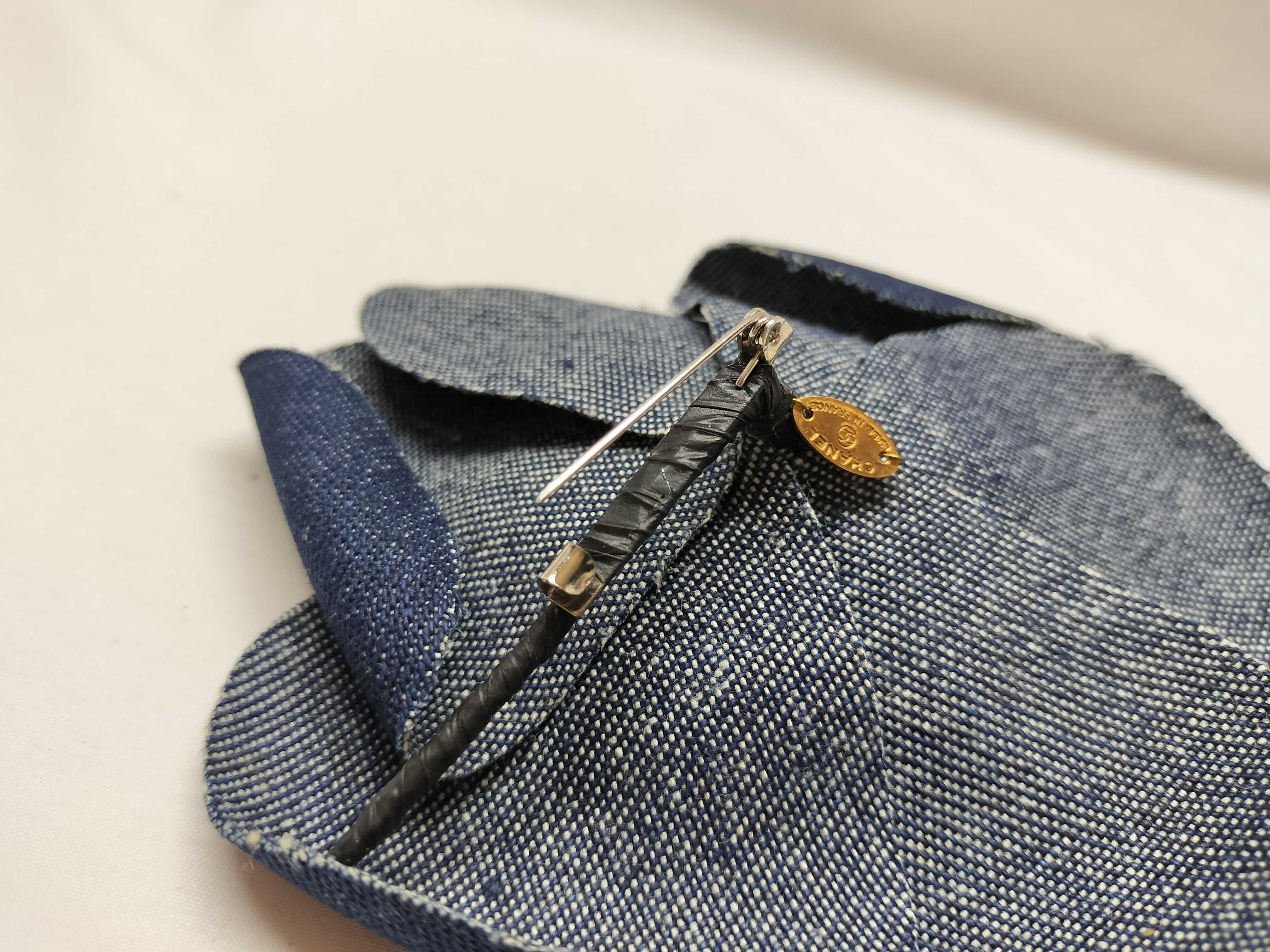Denim Corsage Camellia Brooch — view 5