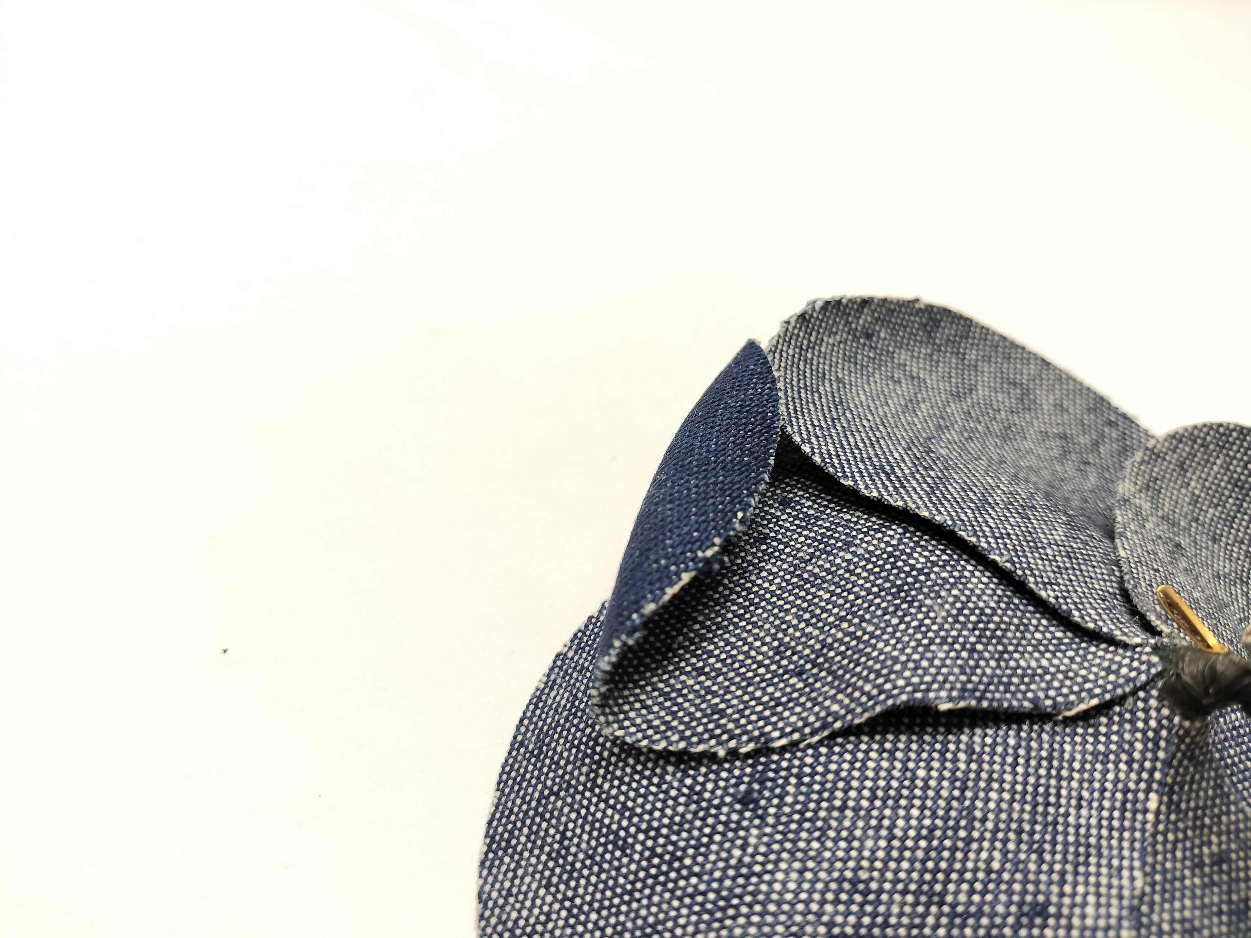 Denim Corsage Camellia Brooch — view 7