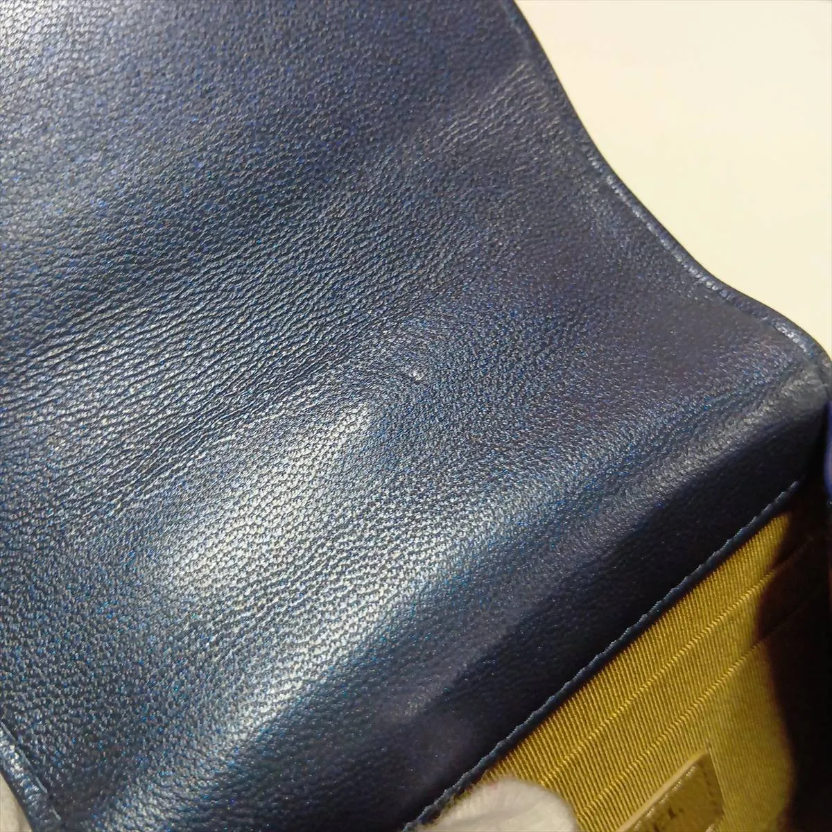 Mini Matelassé Leather Chain Shoulder Bag, Pearl Blue with Gold Hardware, 29320223 (Serial Number 29) — view 10