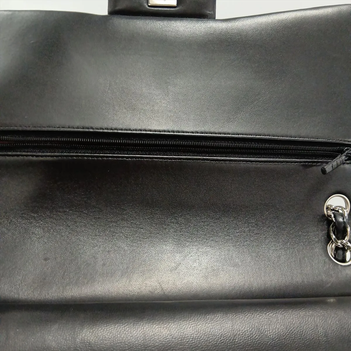 [Individually packaged] Chanel Large Matelassé 30 Lambskin Double Flap Double Chain Bag, Black with Silver Hardware, 20109068, Serial Number in the 20s, A58600 — view 15