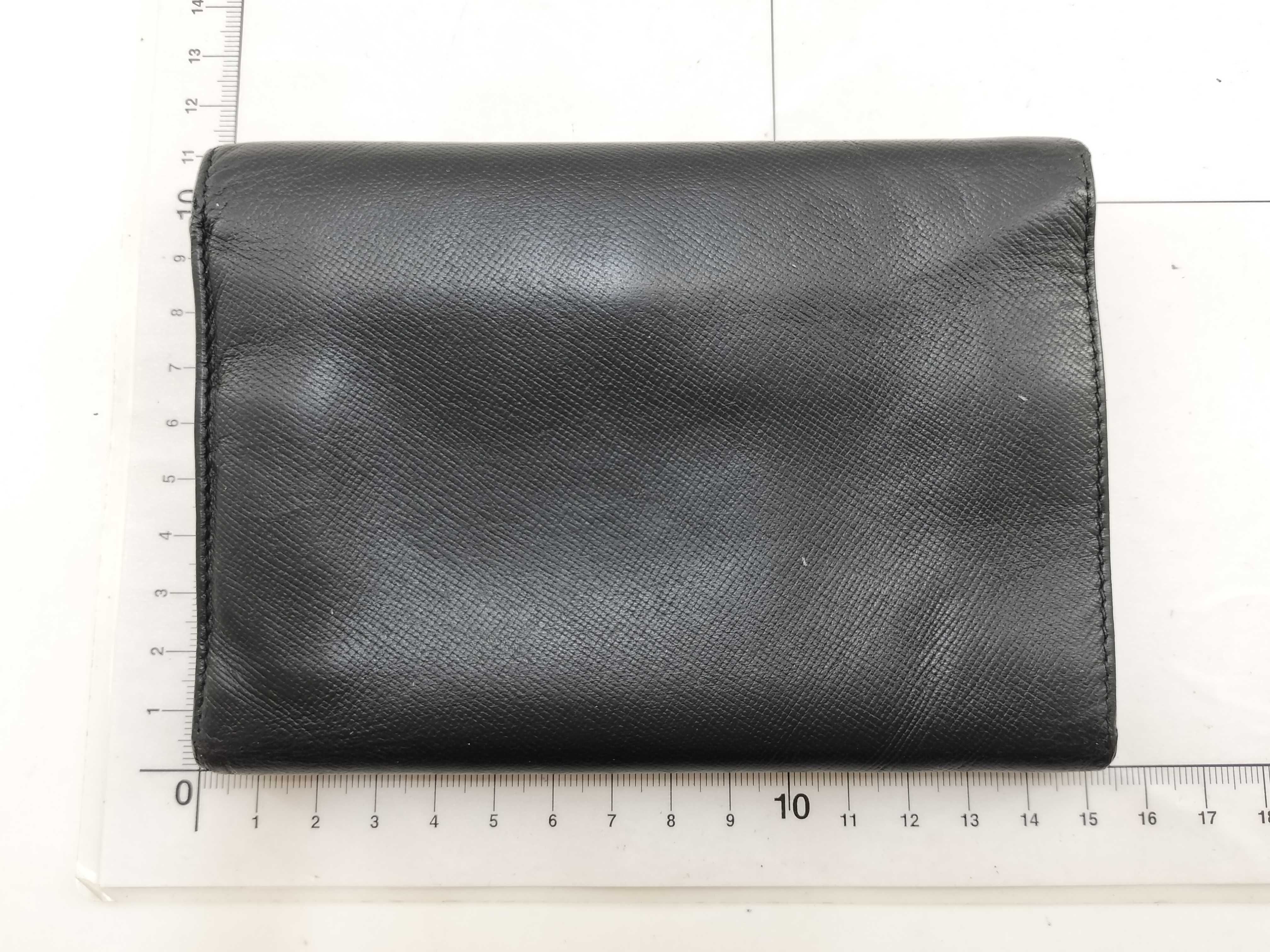 Leather Tri-fold Wallet Black Wallet — view 2