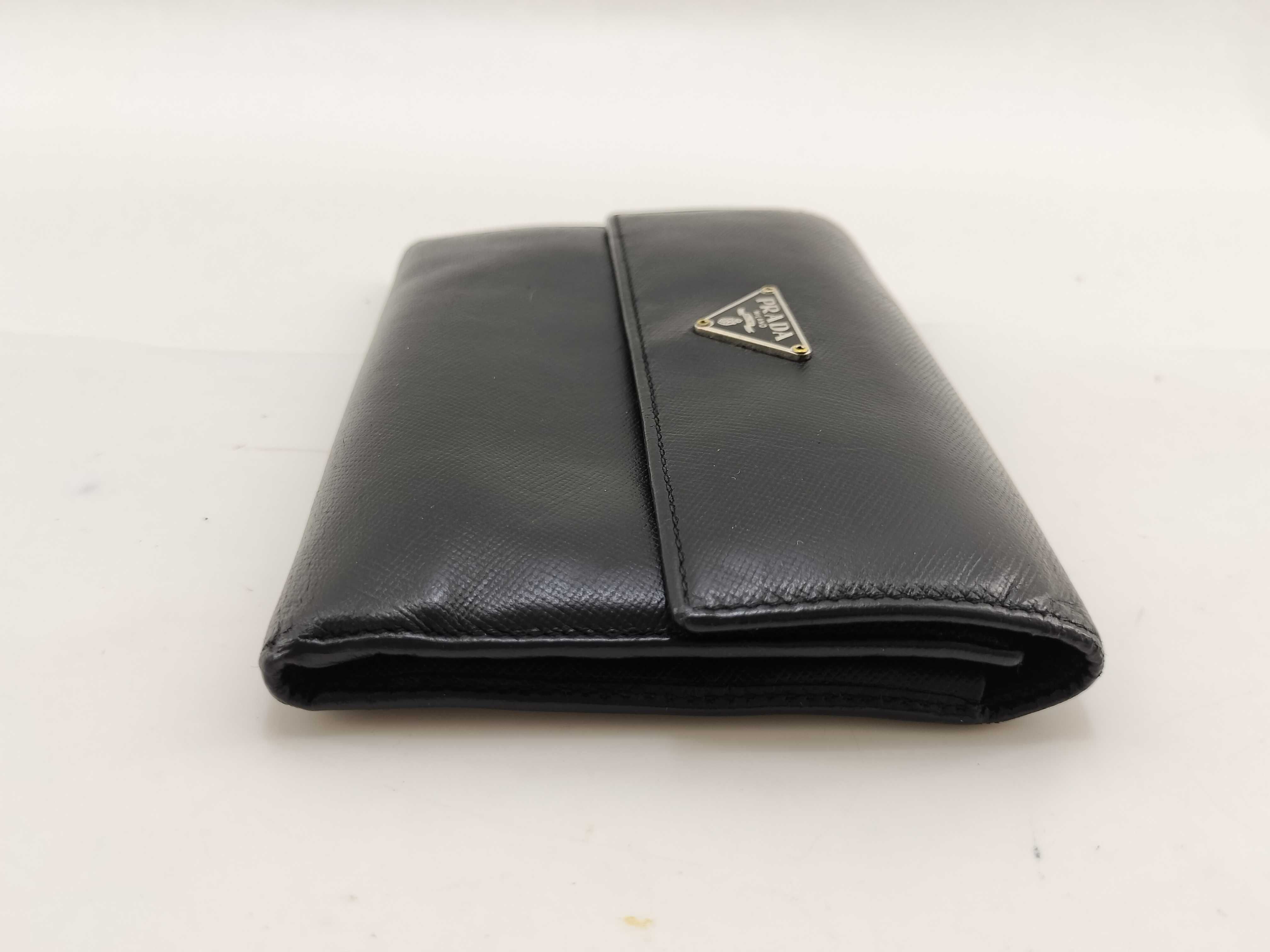 Leather Tri-fold Wallet Black Wallet — view 3